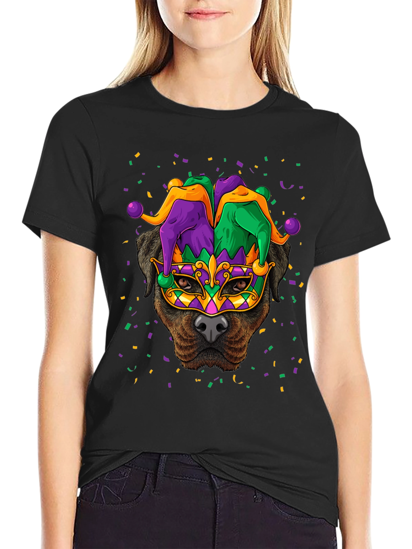 Mardi Gras Dog T-Shirt - Festive Canine Celebration!