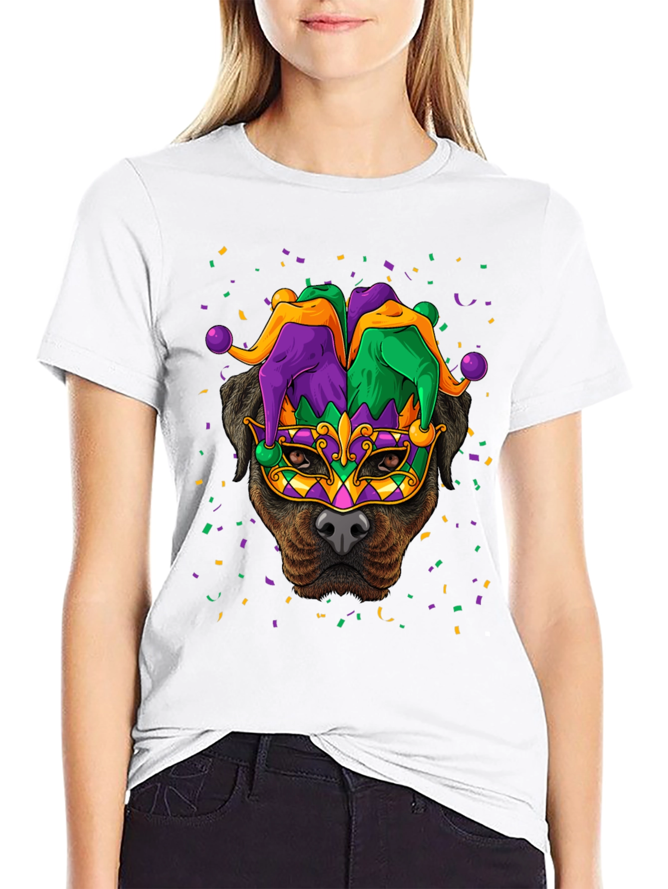 Mardi Gras Dog T-Shirt - Festive Canine Celebration!
