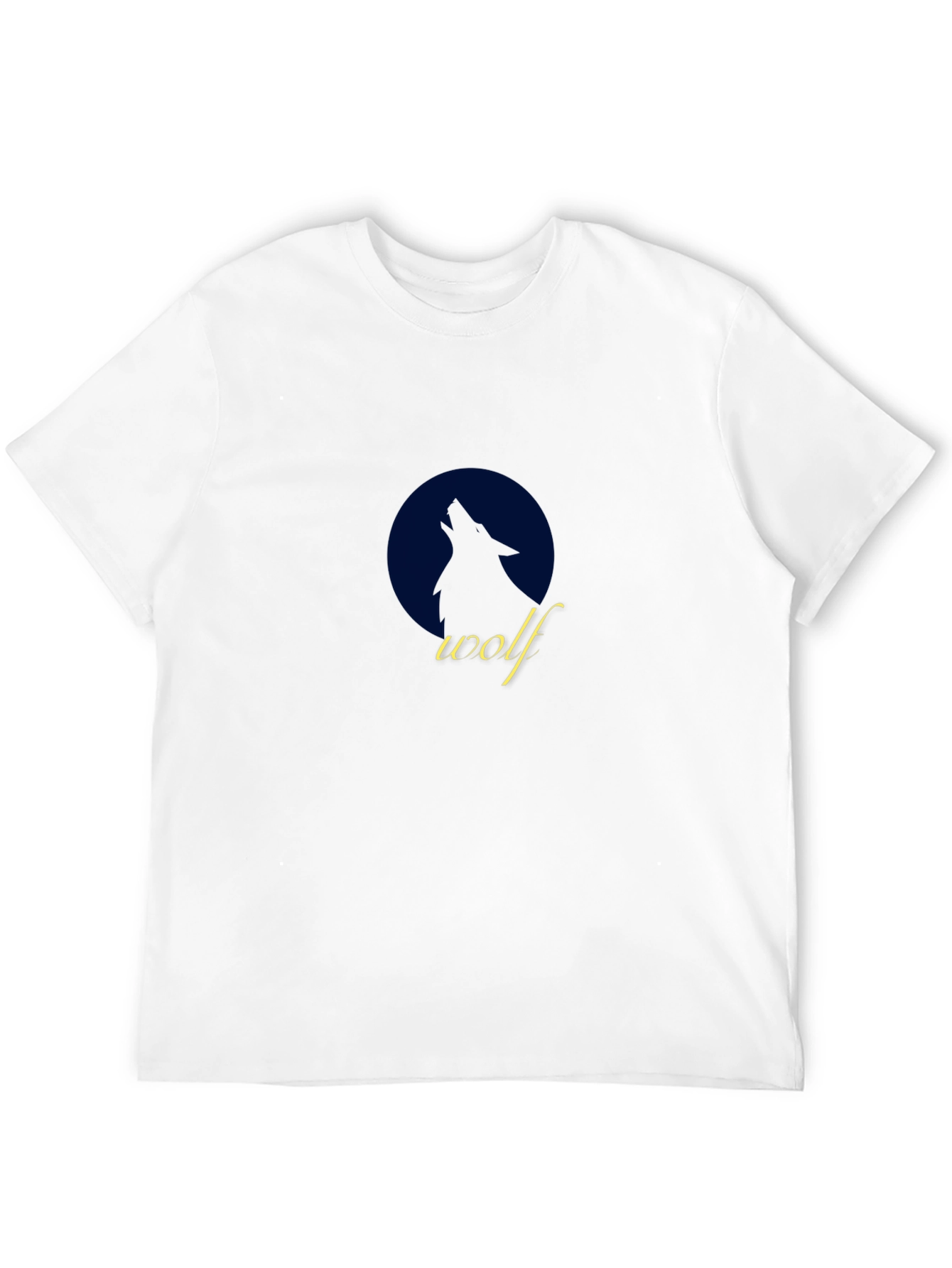 Wolf Silhouette Graphic Tee - Black Cotton T-Shirt