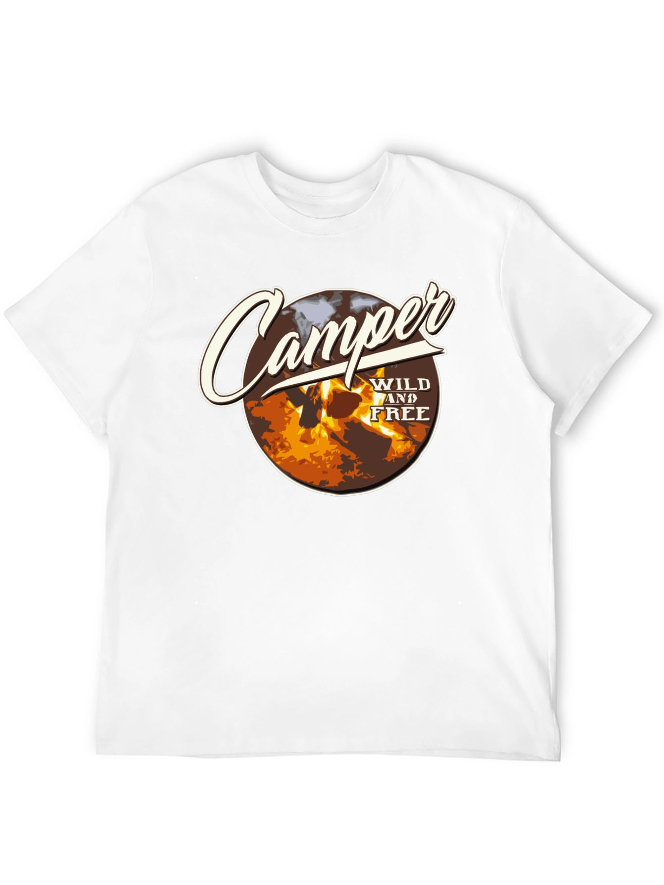 Camper Wild and Free Graphic Tee - Black