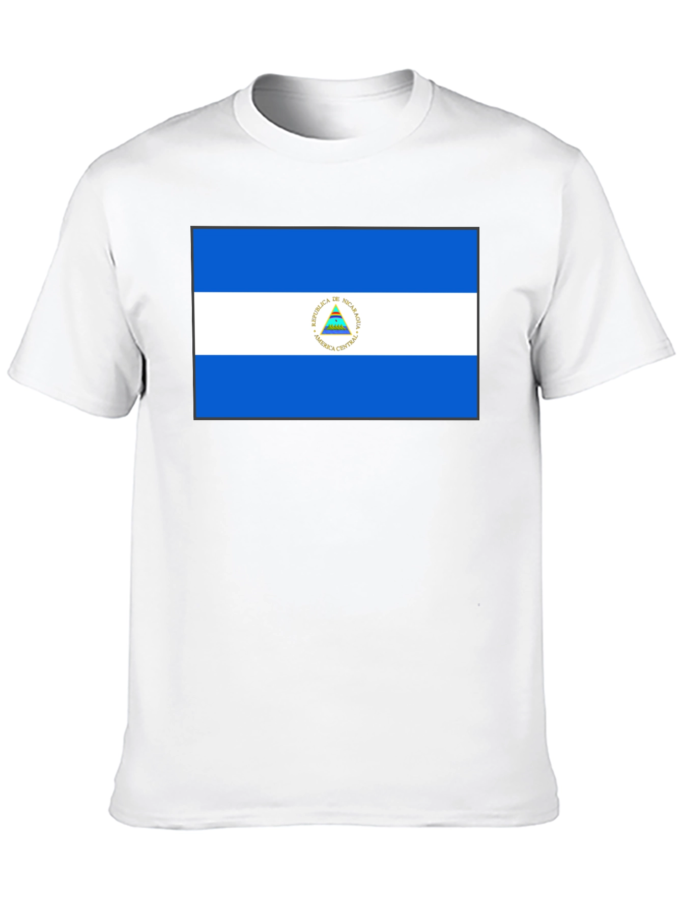 Nicaragua Flag Graphic Black T-Shirt