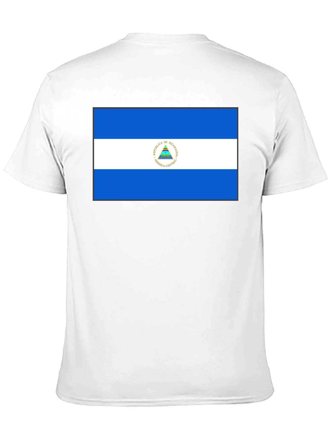 Nicaragua Flag Graphic Black T-Shirt