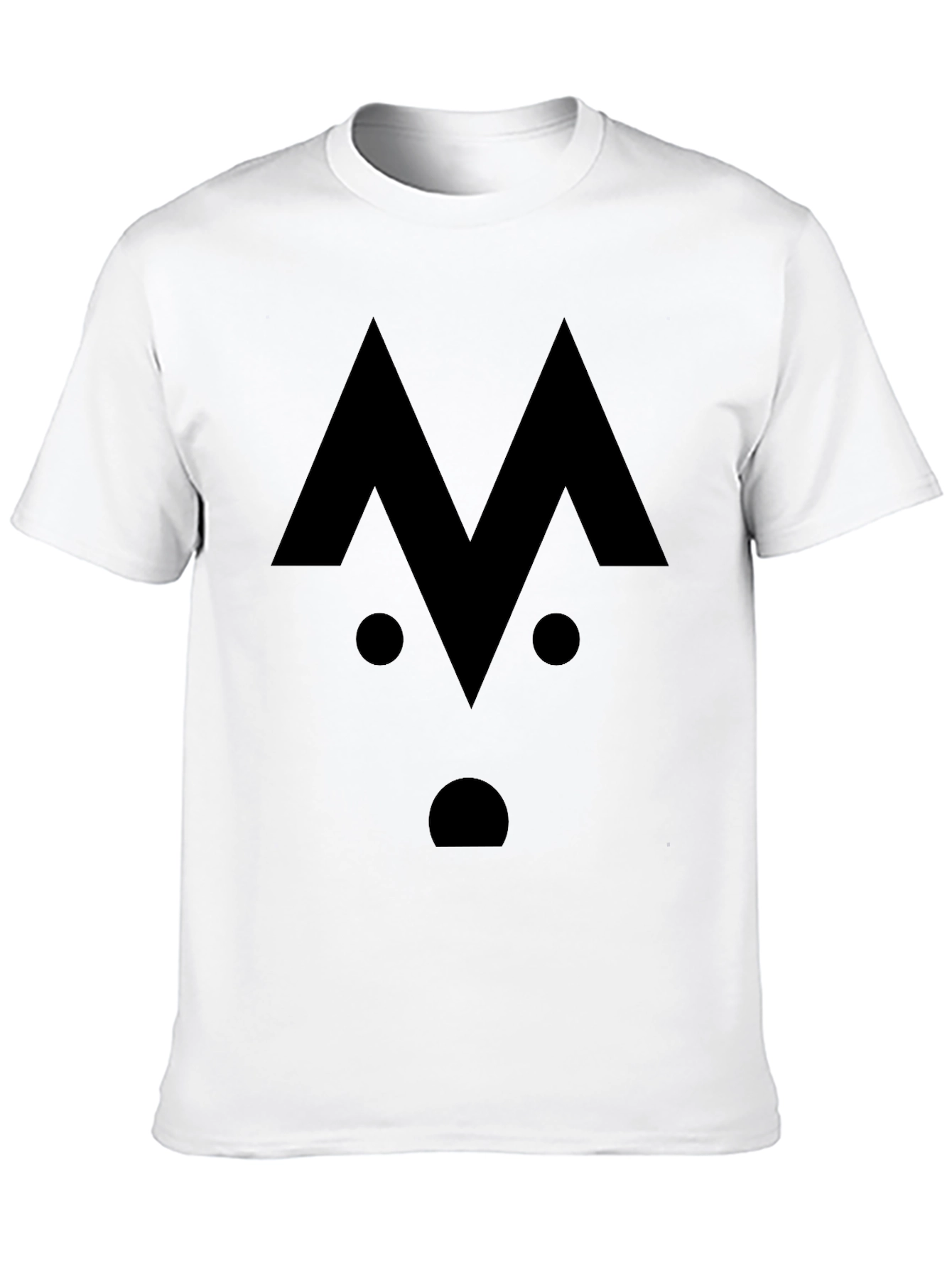 Geometric Face Black Graphic T-Shirt