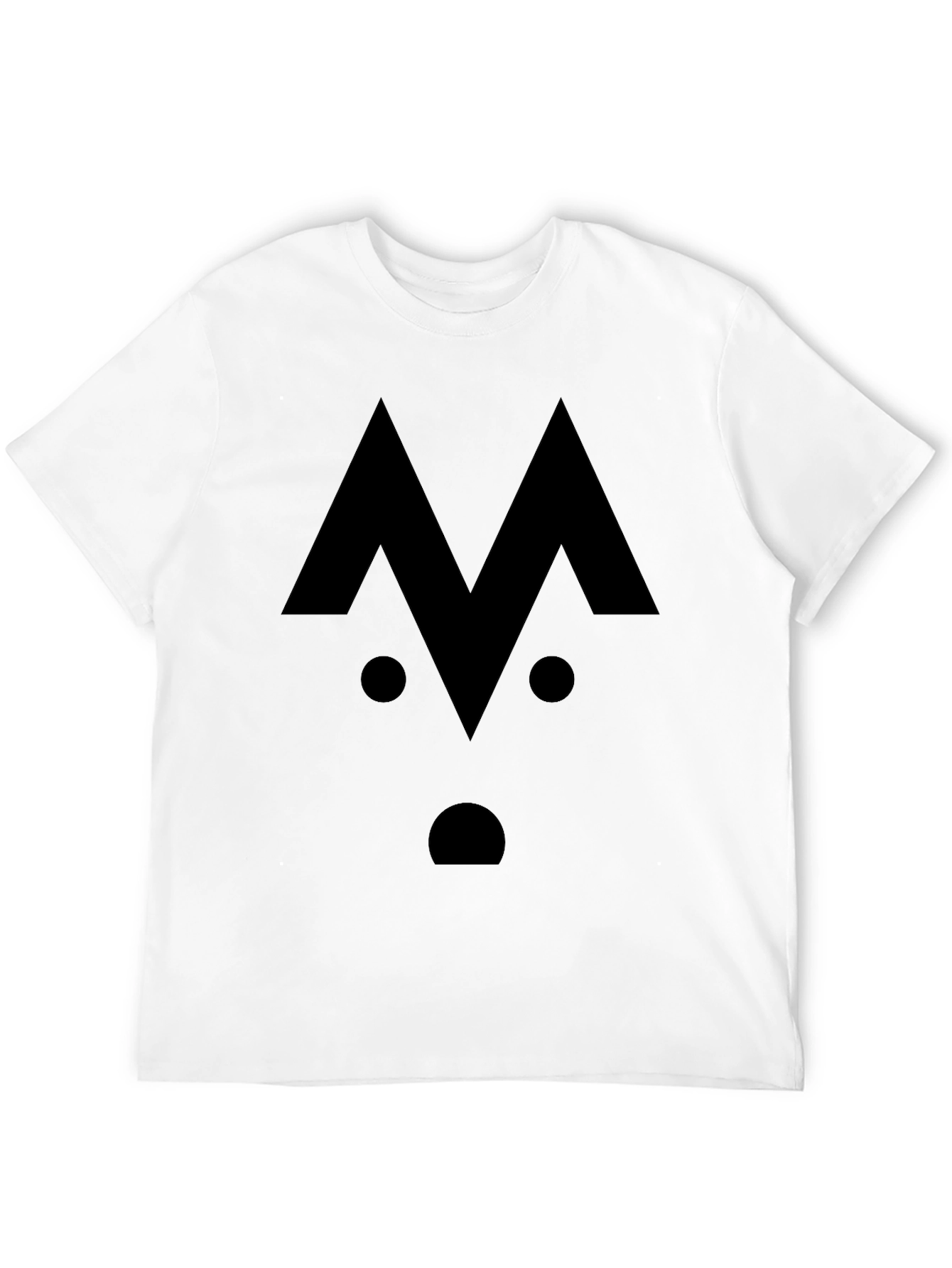 Geometric Face Black Graphic T-Shirt