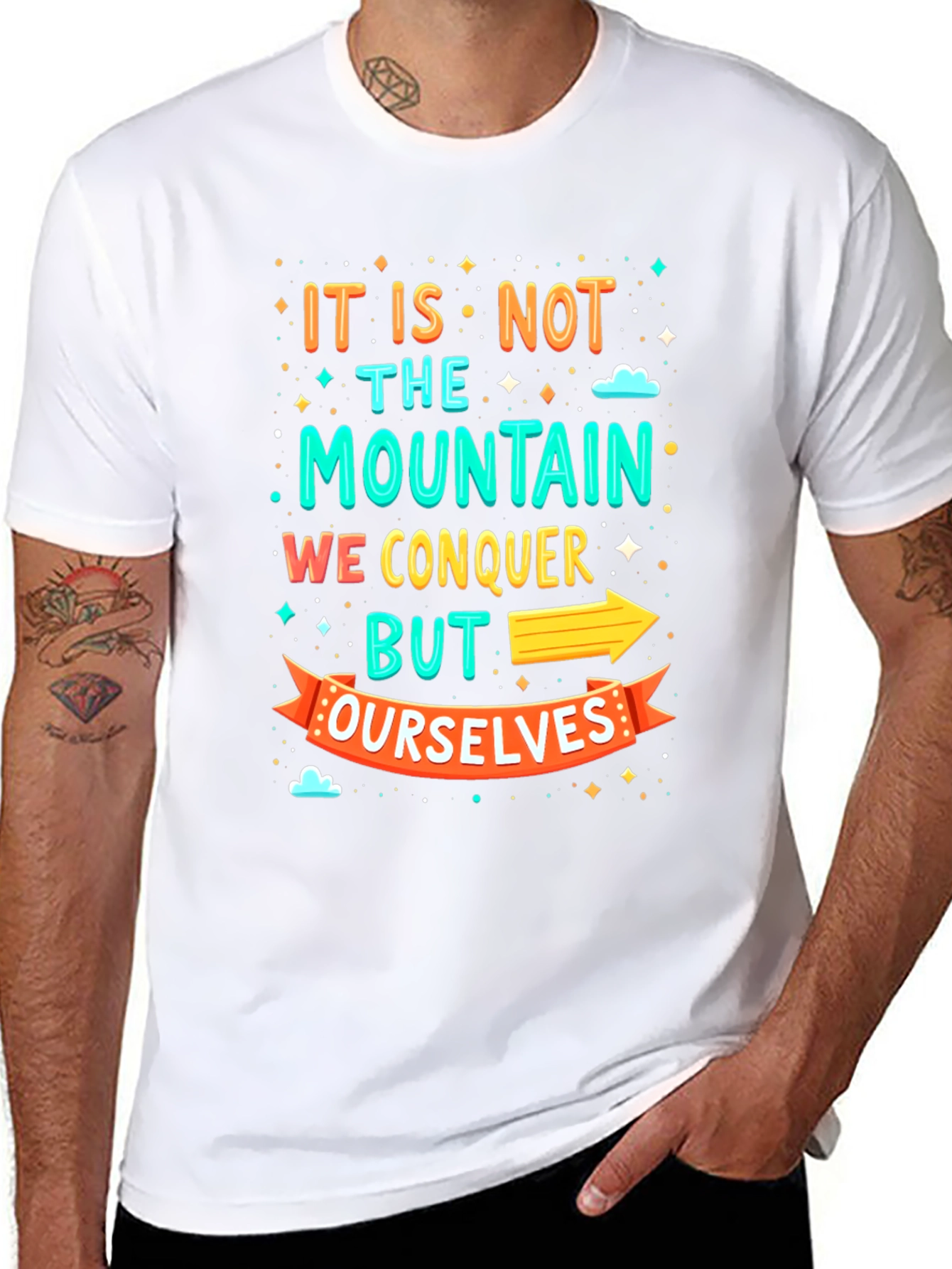 Motivational Mountain Conquer T-Shirt