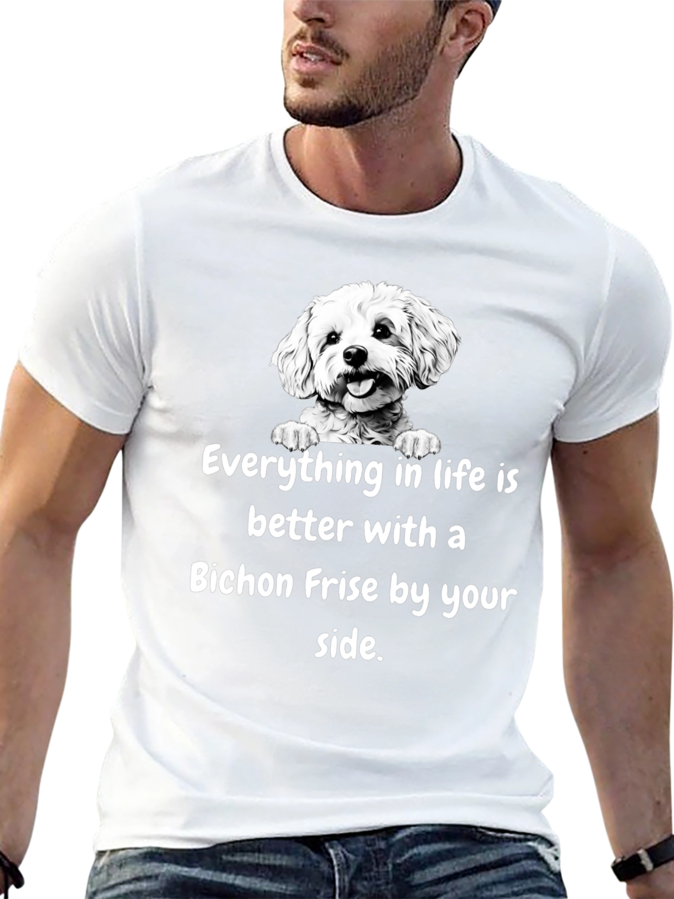 Bichon Frise T-Shirt: Life is Better With a Dog!