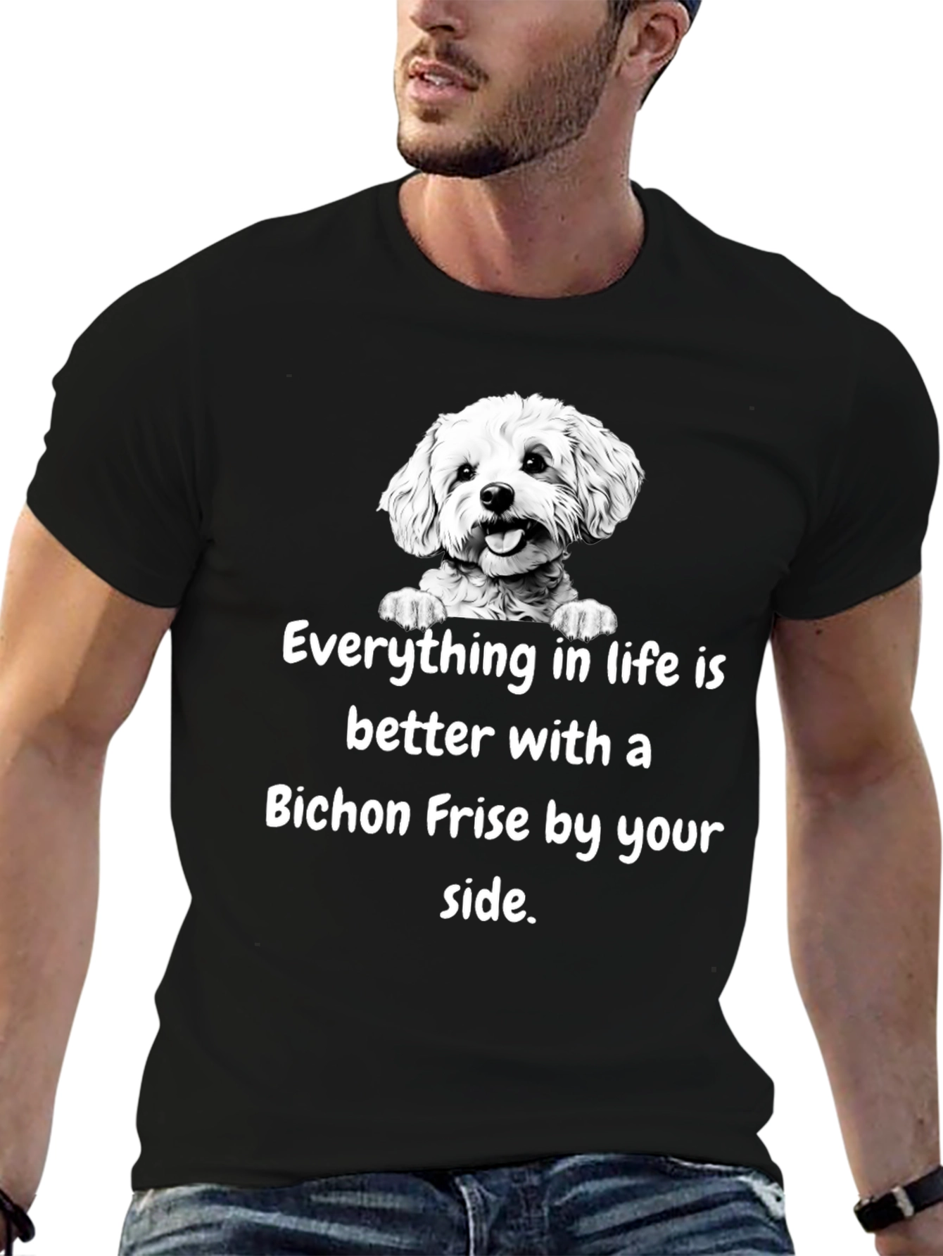 Bichon Frise T-Shirt: Life is Better With a Dog!
