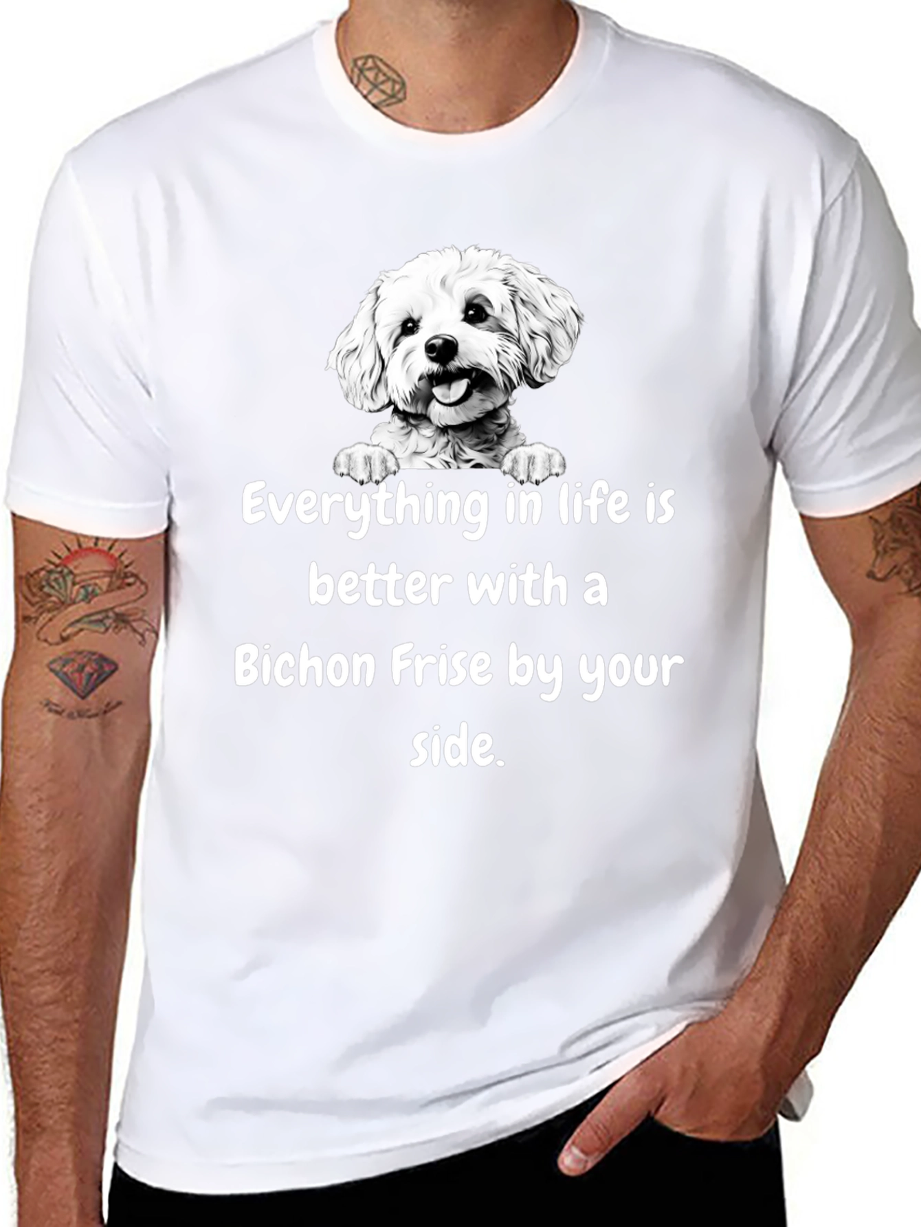 Bichon Frise T-Shirt: Life is Better With a Dog!