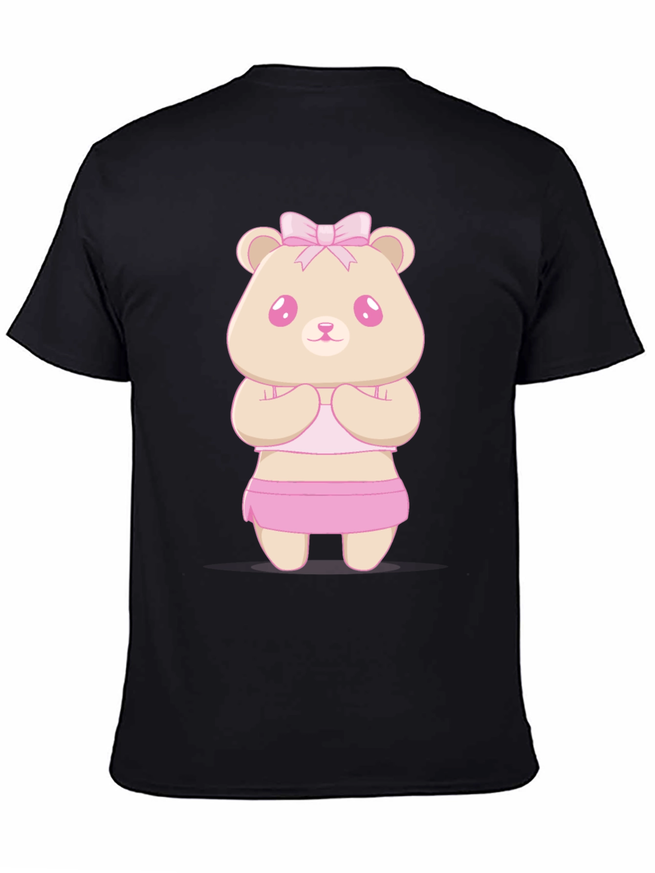 Cute Kawaii Bear T-Shirt - Unisex Black Tee