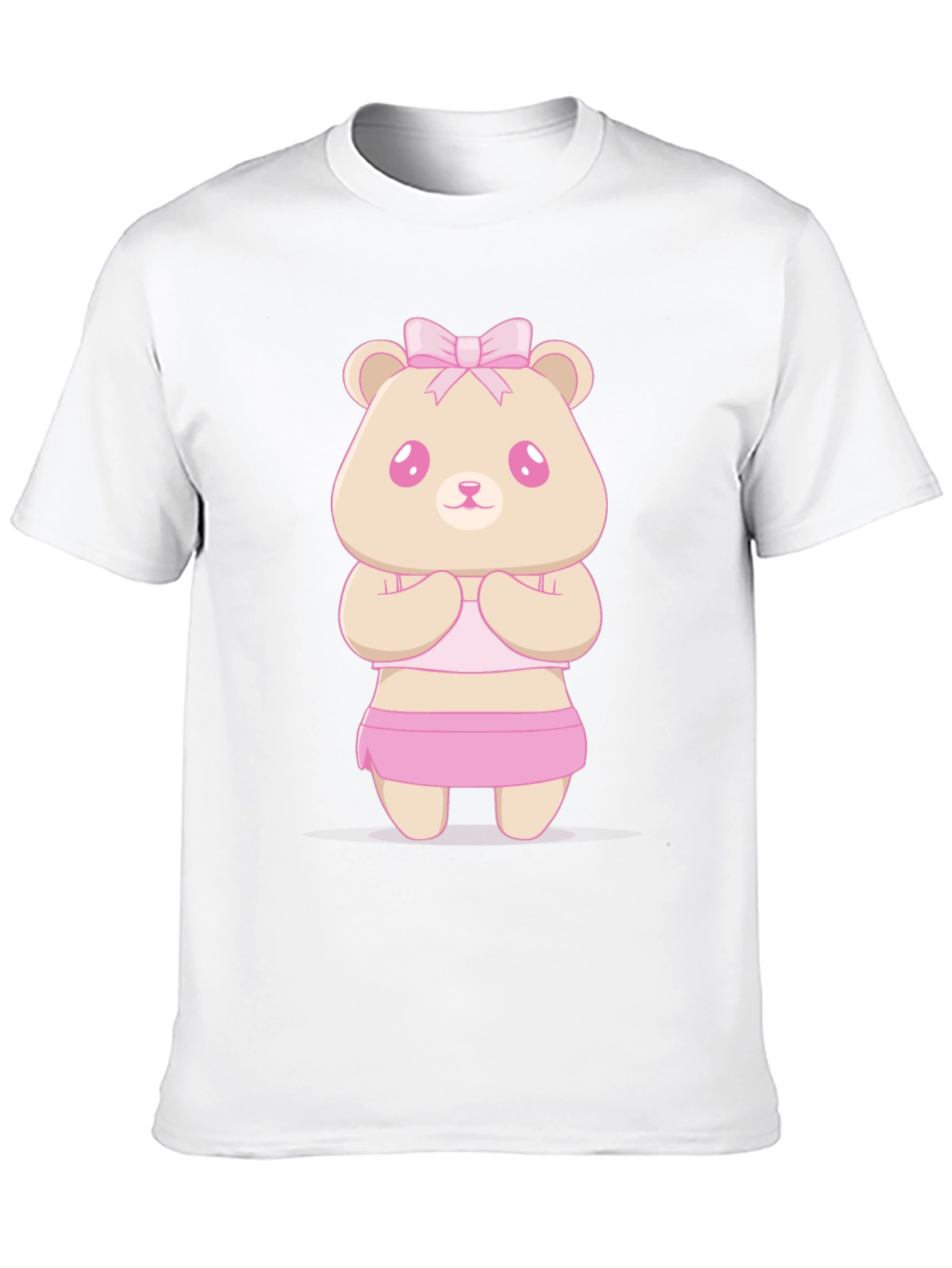 Cute Kawaii Bear T-Shirt - Unisex Black Tee