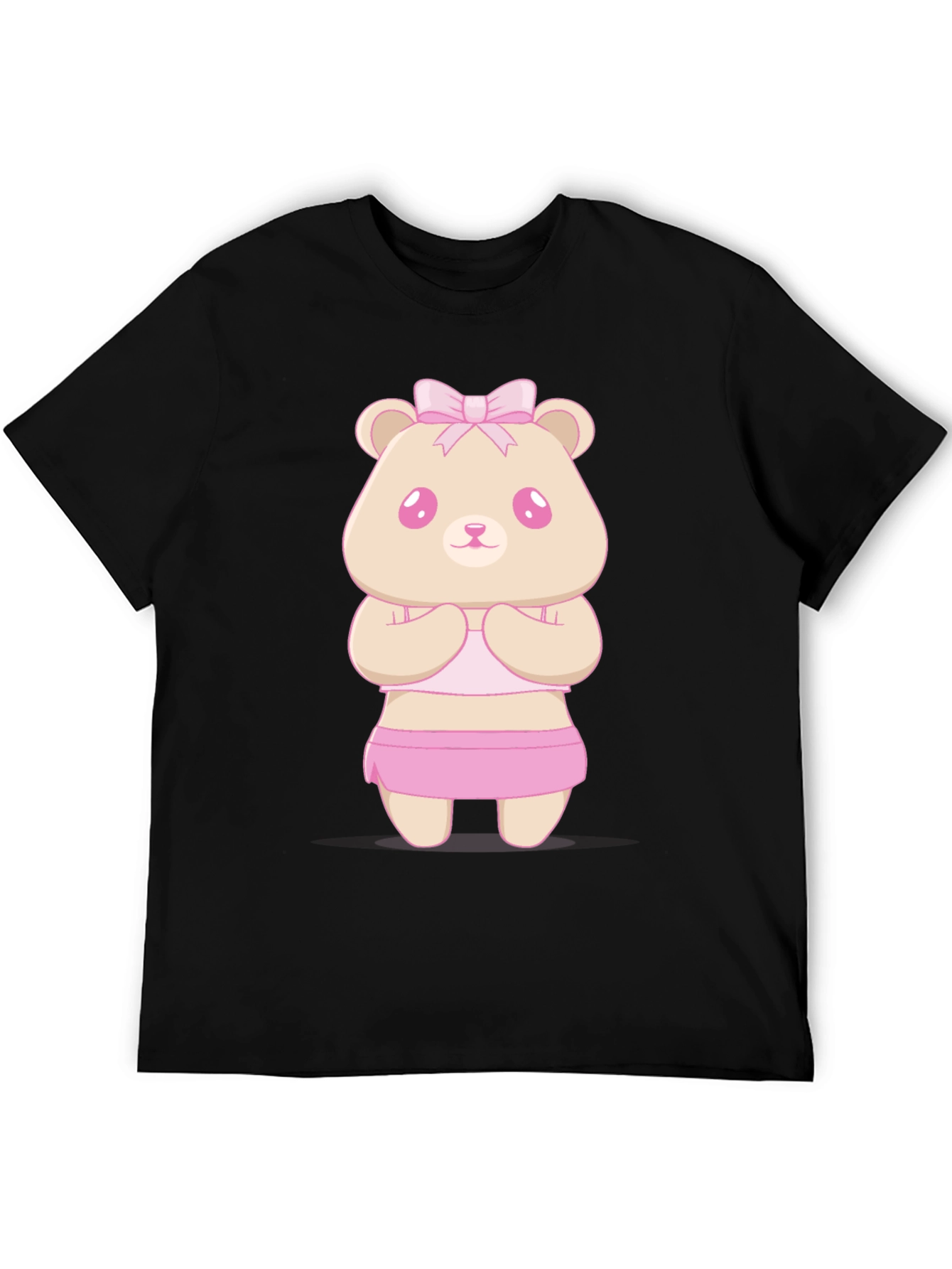 Cute Kawaii Bear T-Shirt - Unisex Black Tee