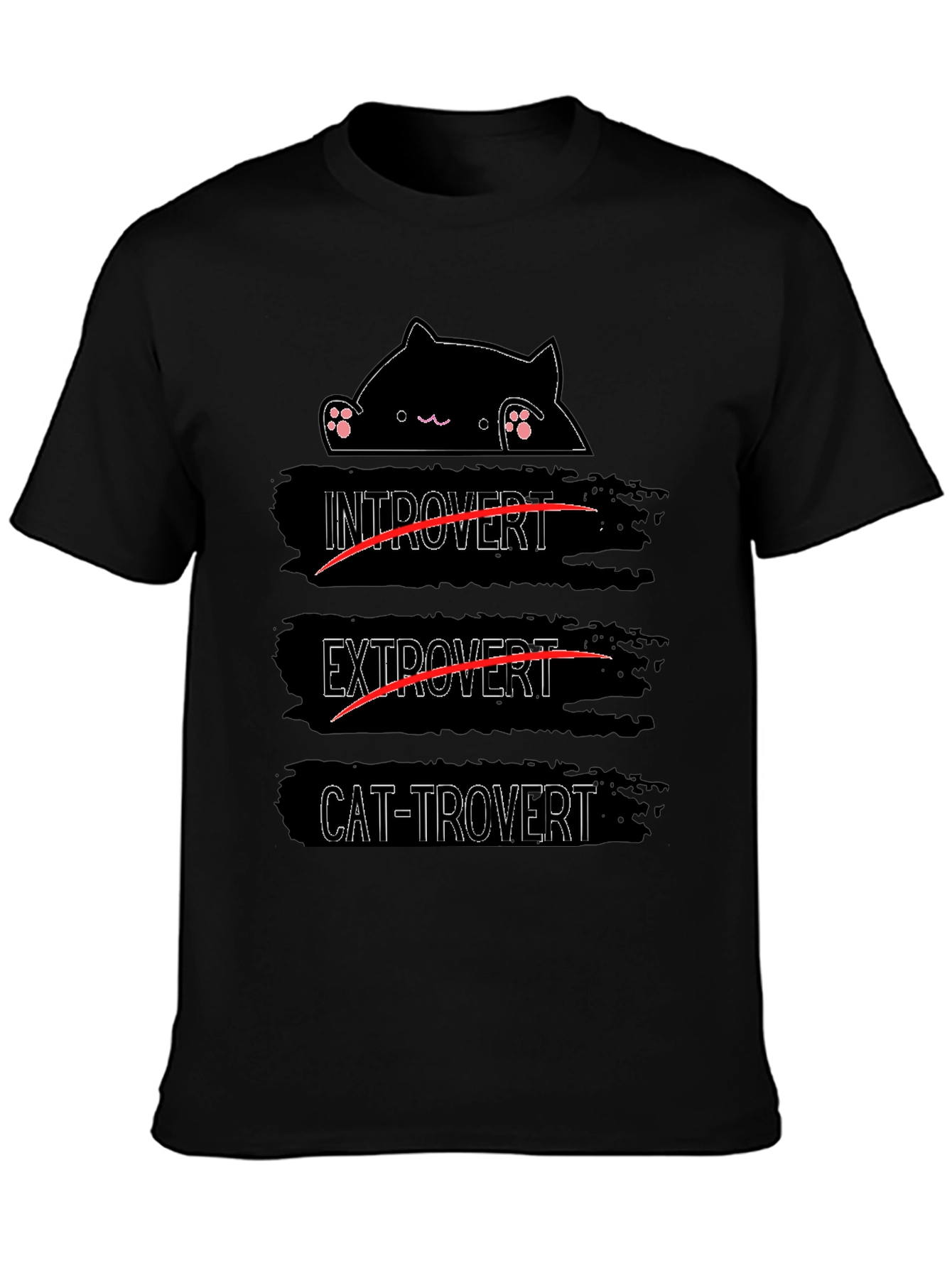 Cat-trovert T-Shirt - Introvert Extrovert Funny Cat Lover Tee