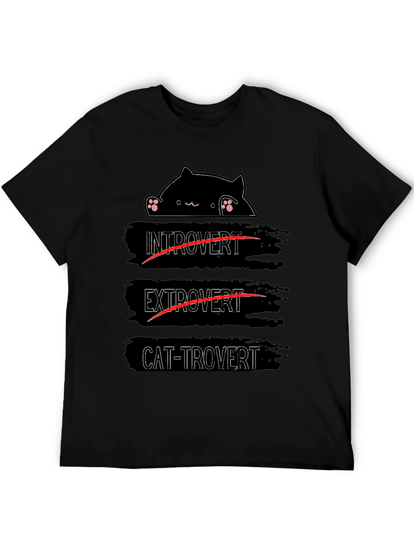 Cat-trovert T-Shirt - Introvert Extrovert Funny Cat Lover Tee