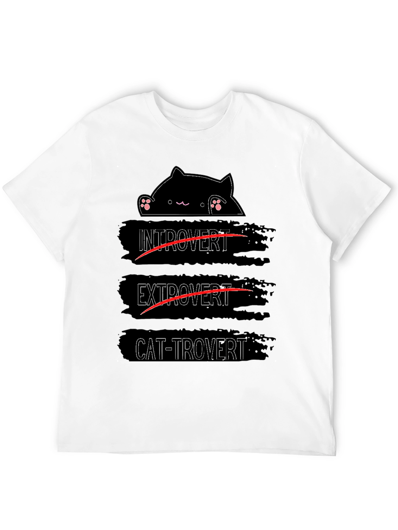 Cat-trovert T-Shirt - Introvert Extrovert Funny Cat Lover Tee