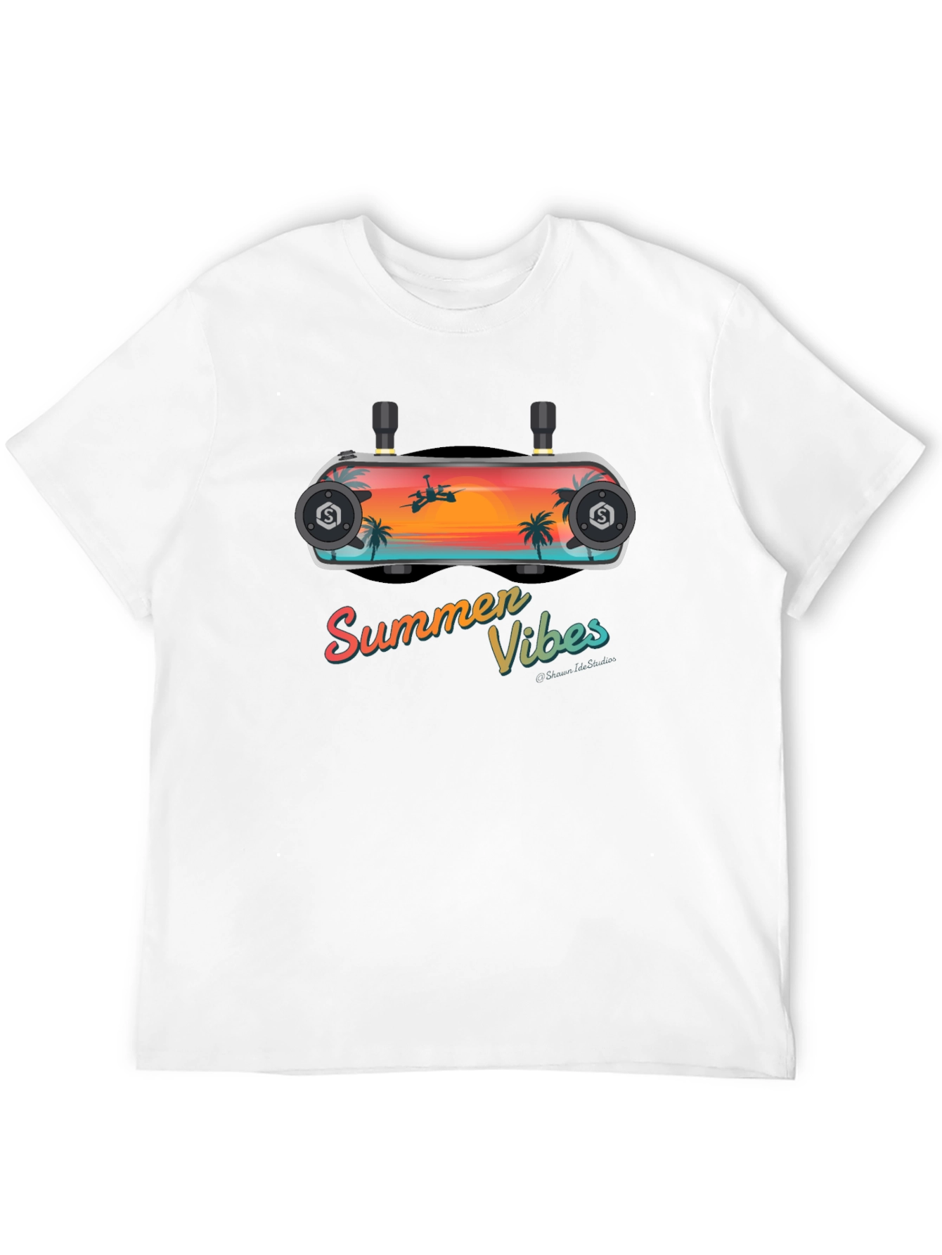 Summer Vibes FPV Goggles Graphic Tee - Black