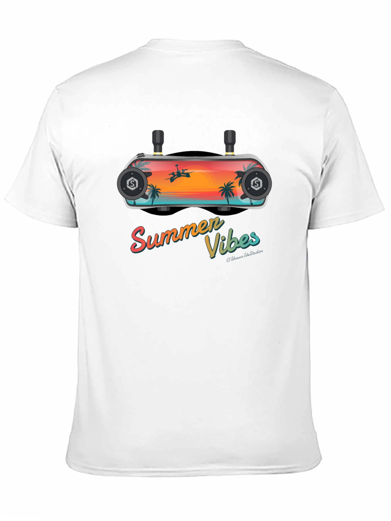 Summer Vibes FPV Goggles Graphic Tee - Black
