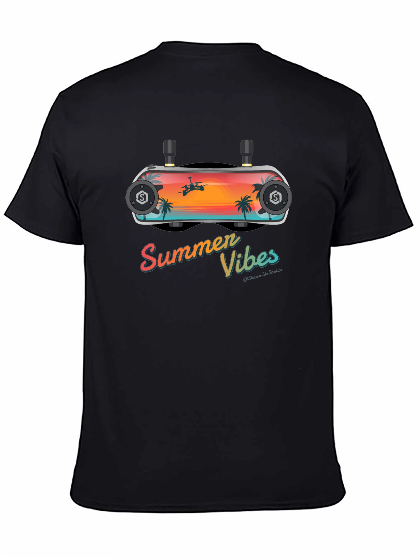 Summer Vibes FPV Goggles Graphic Tee - Black