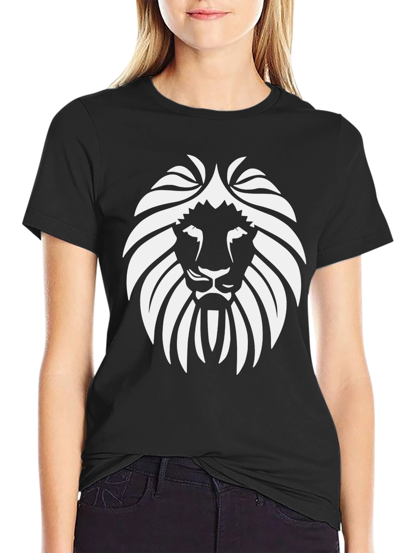 Lion Crest Graphic Black T-Shirt