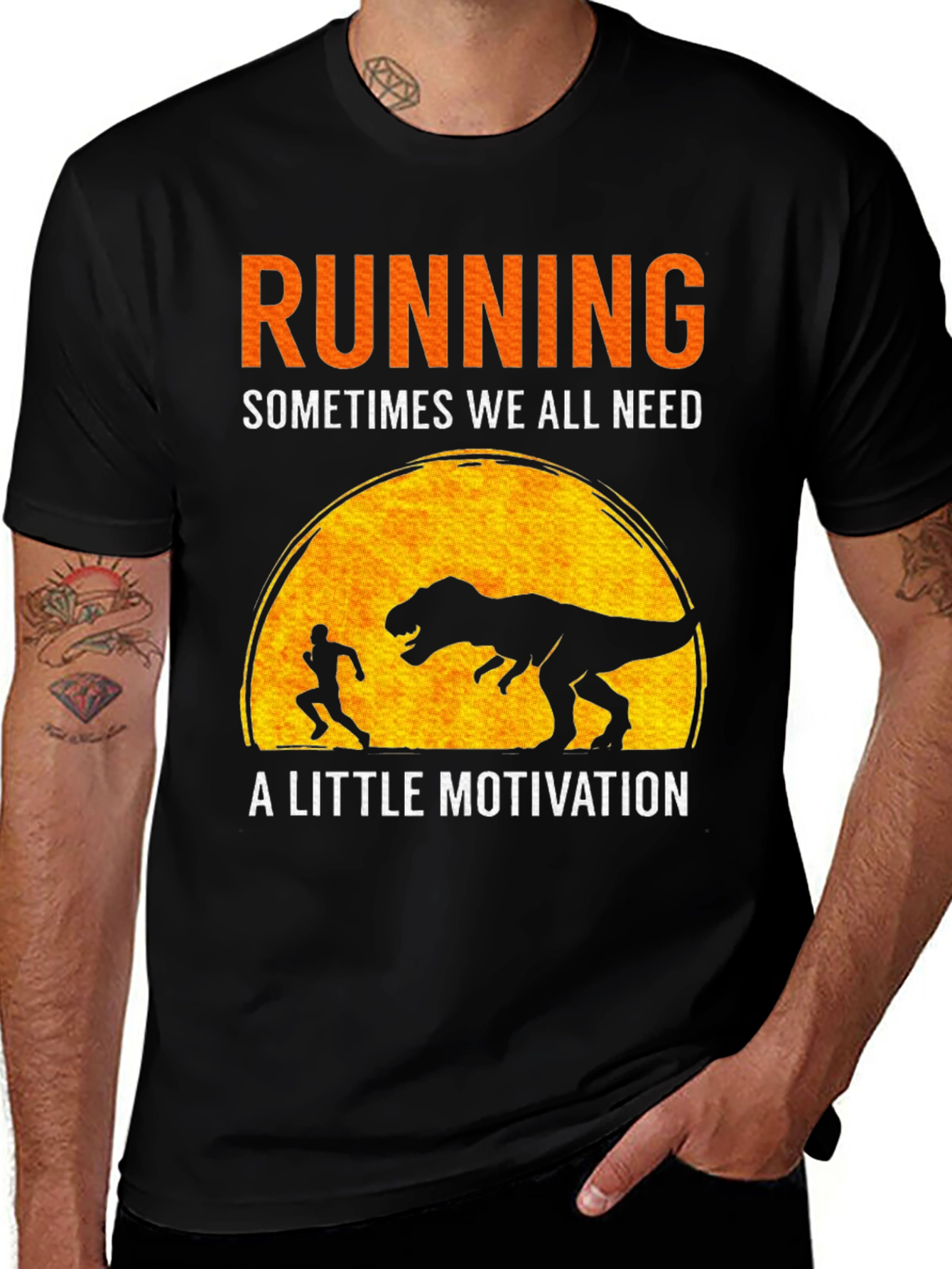 Running T-Shirt: Dinosaur Motivation