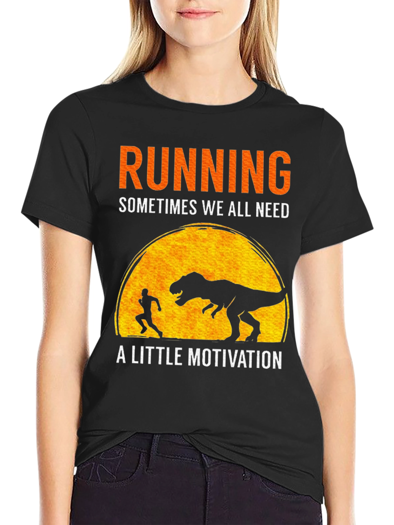 Running T-Shirt: Dinosaur Motivation