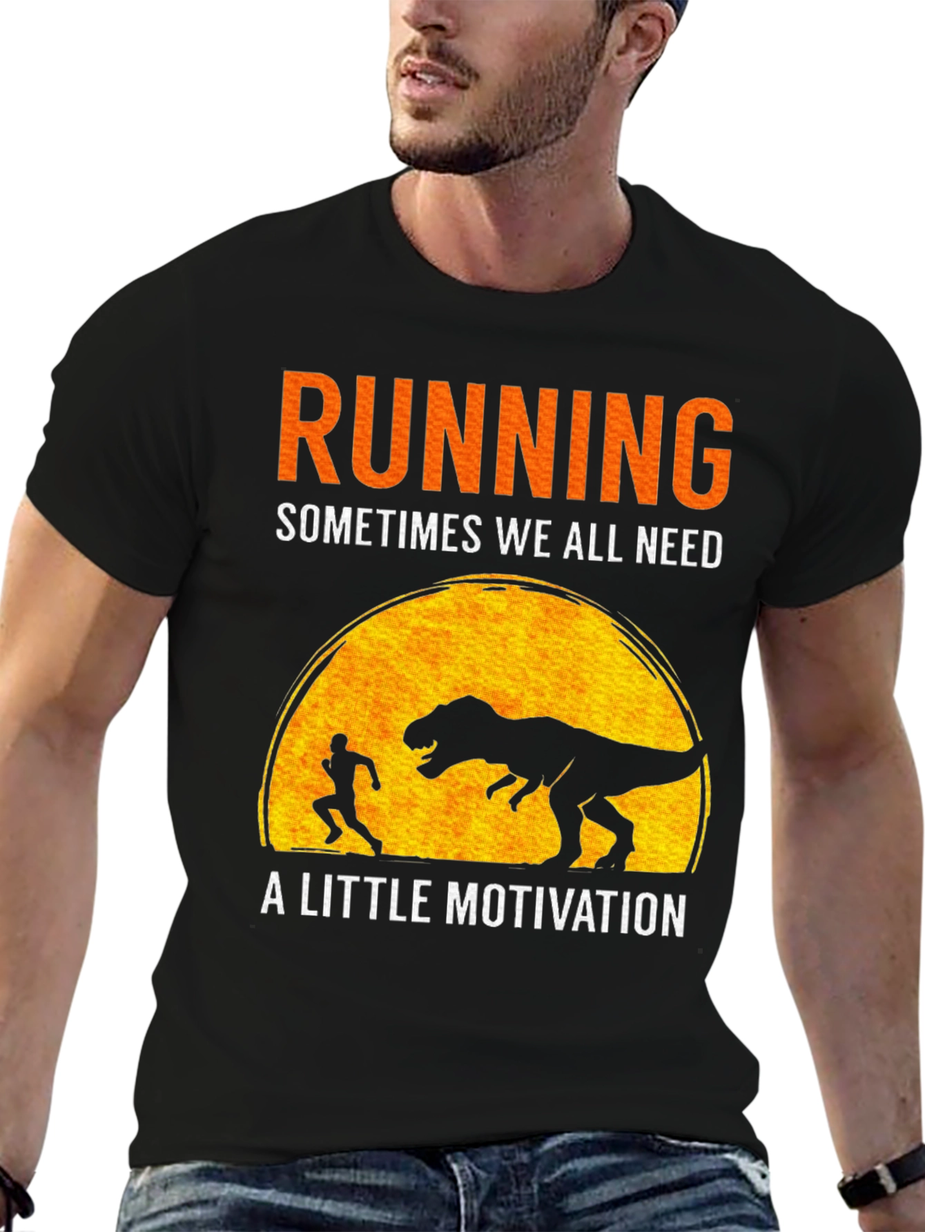 Running T-Shirt: Dinosaur Motivation