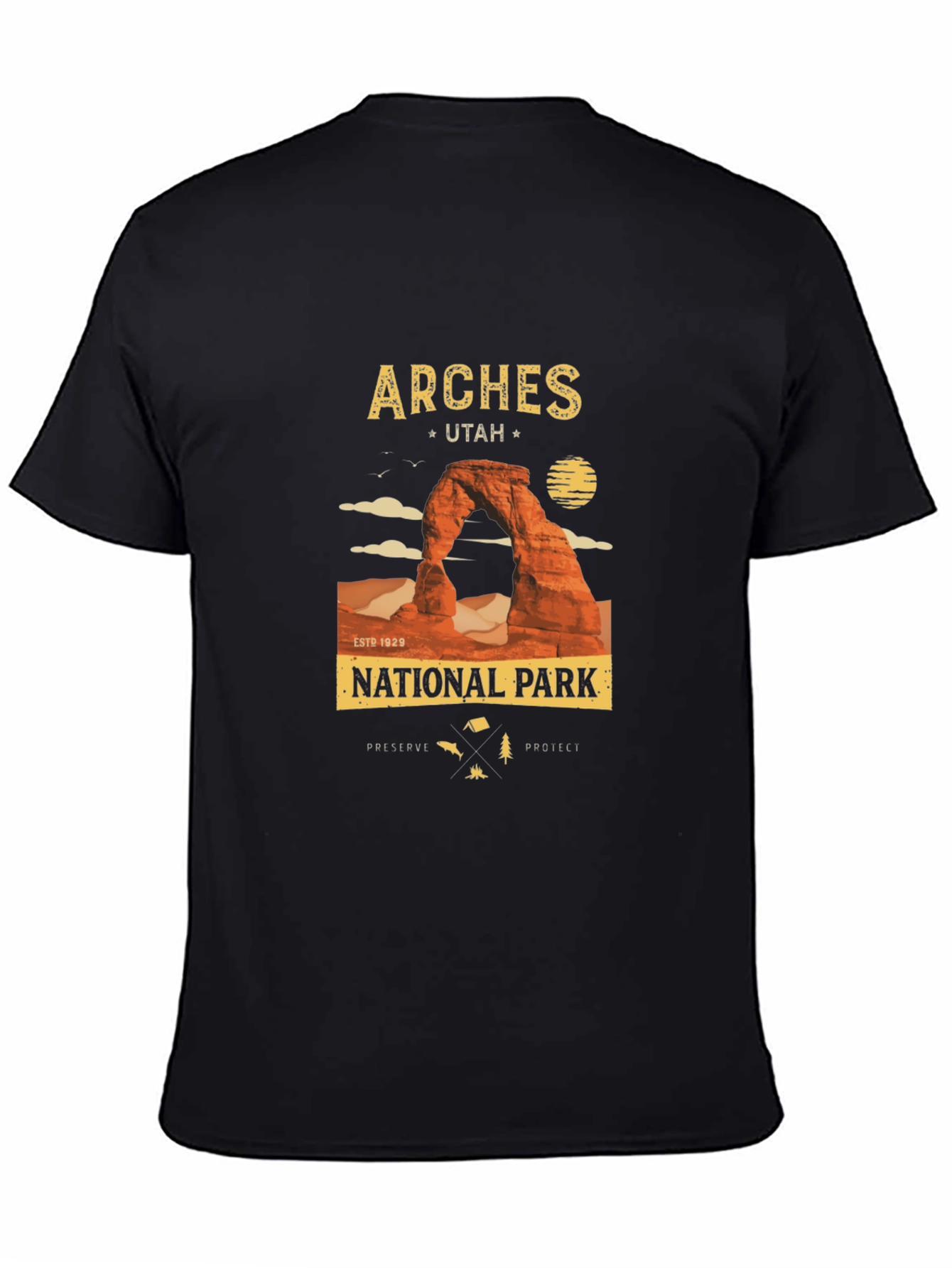 Arches National Park Black T-Shirt