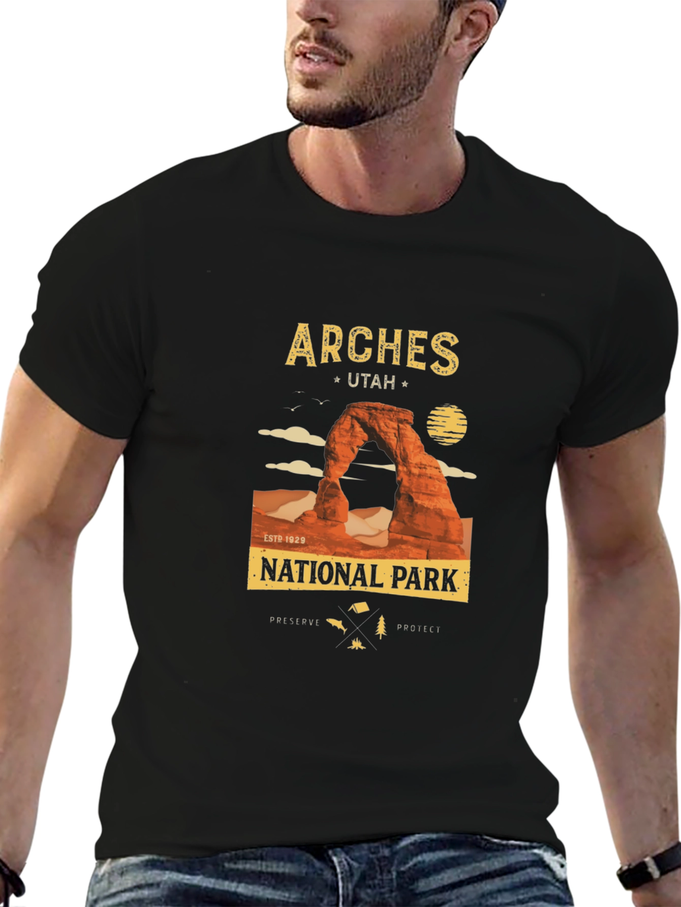 Arches National Park Black T-Shirt