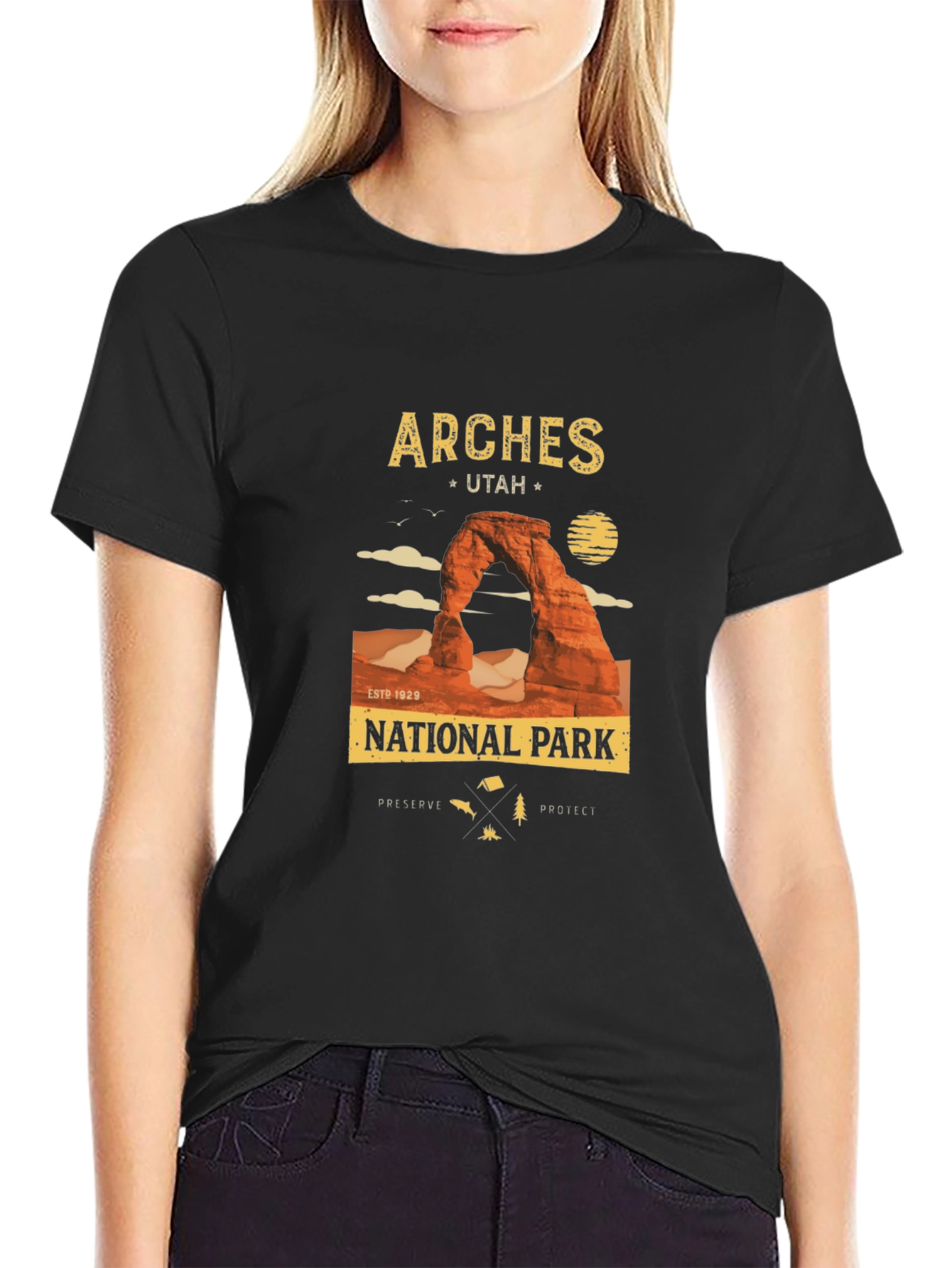 Arches National Park Black T-Shirt