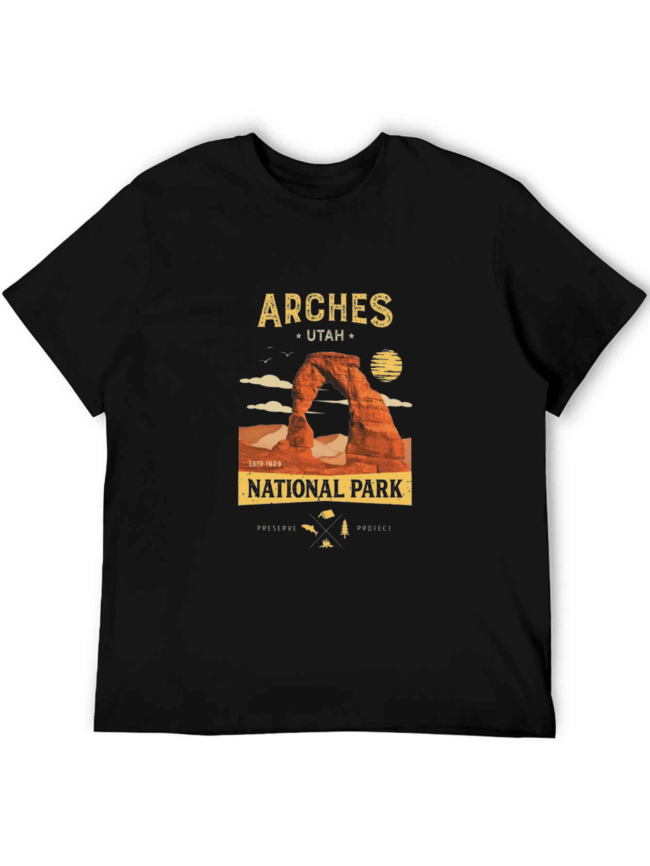 Arches National Park Black T-Shirt