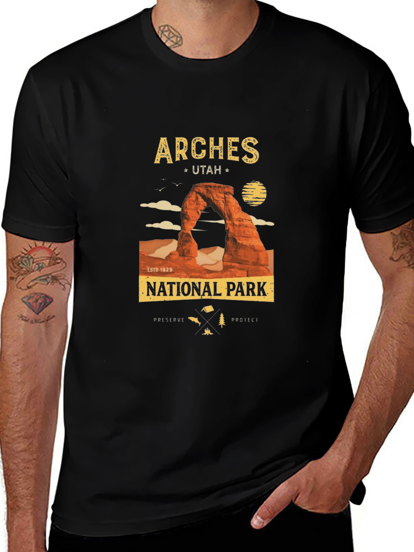 Arches National Park Black T-Shirt
