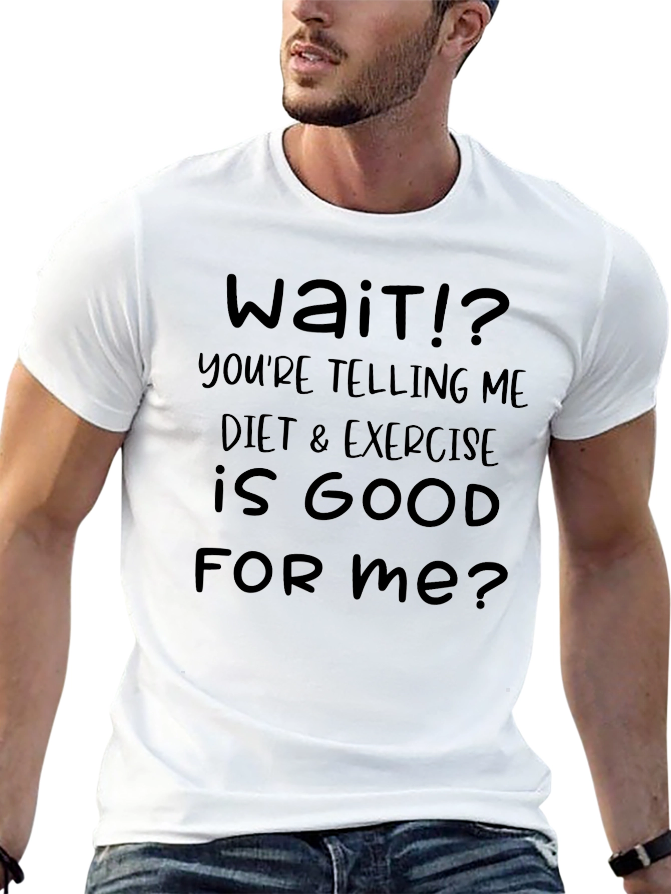 Funny Diet & Exercise Slogan T-Shirt