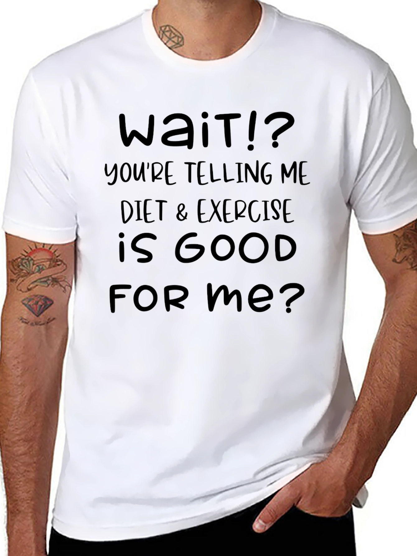 Funny Diet & Exercise Slogan T-Shirt