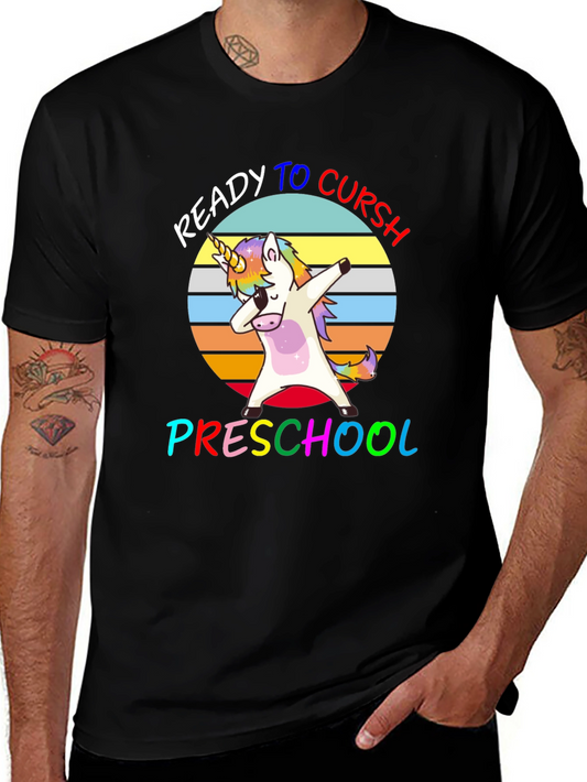 Ready to Cursh Preschool Unicorn Dabbing T-Shirt