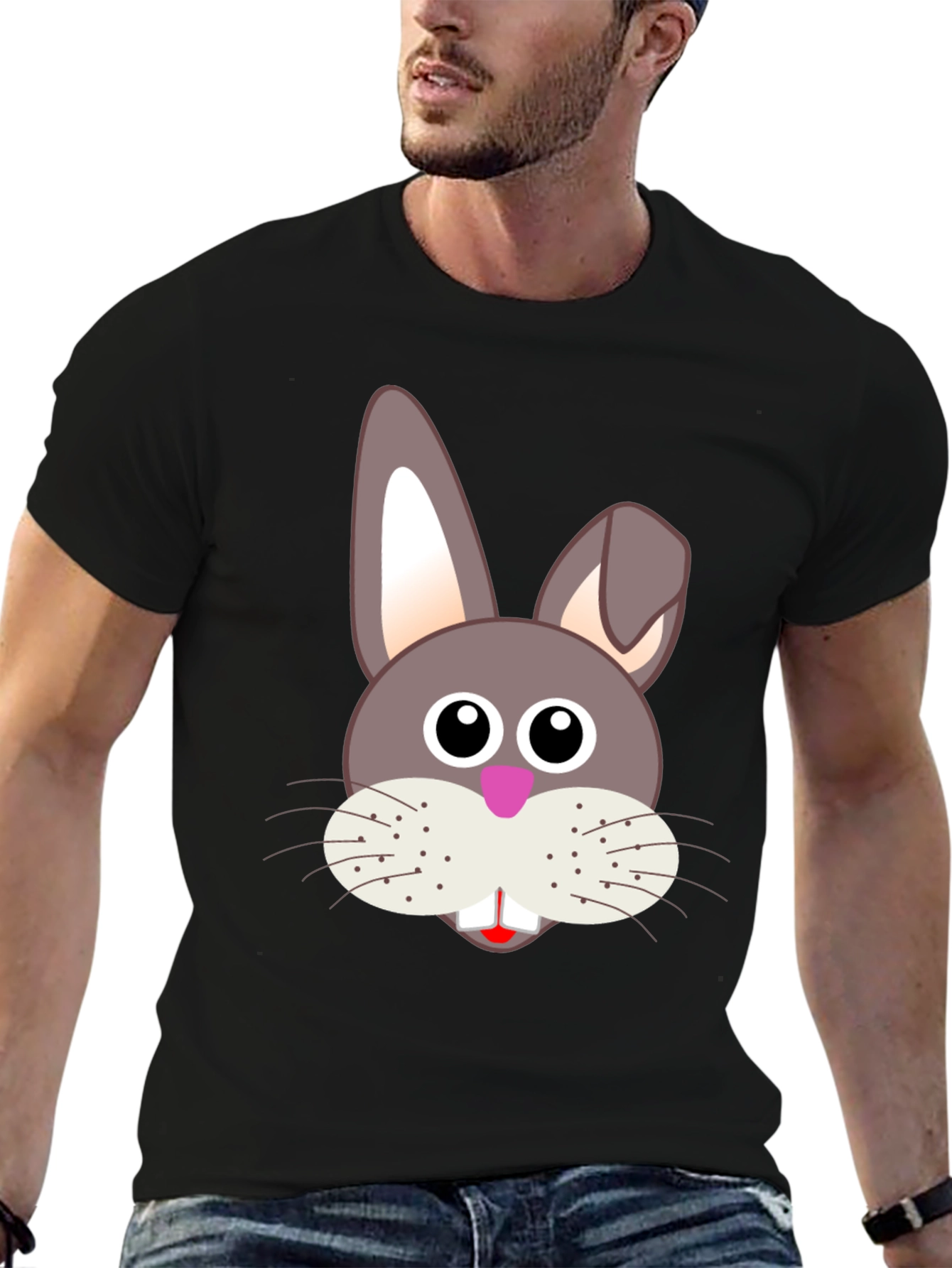 Funny Easter Bunny Face T-Shirt