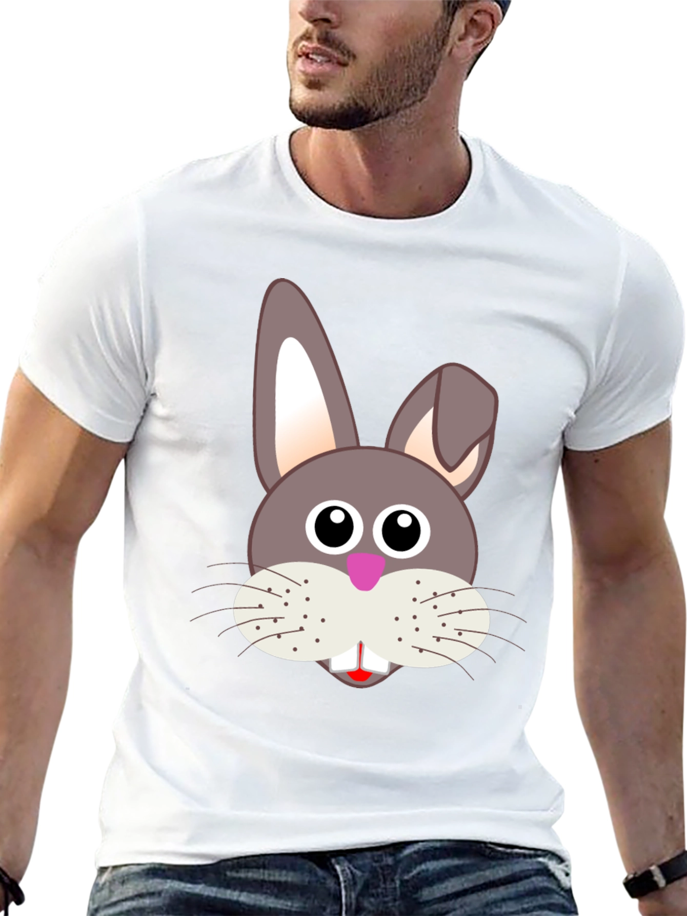 Funny Easter Bunny Face T-Shirt