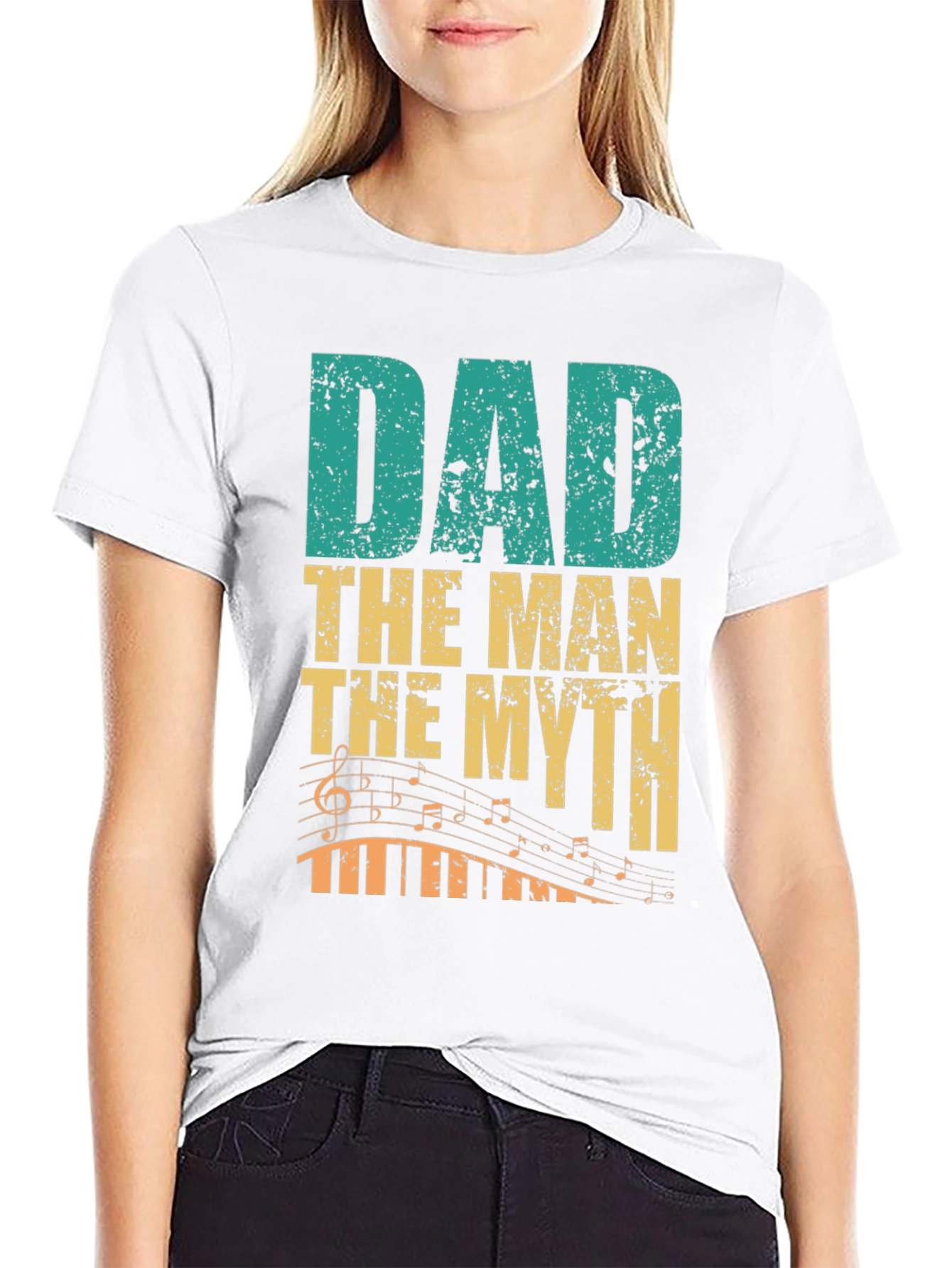 Dad The Man The Myth Music Lover Graphic Tee