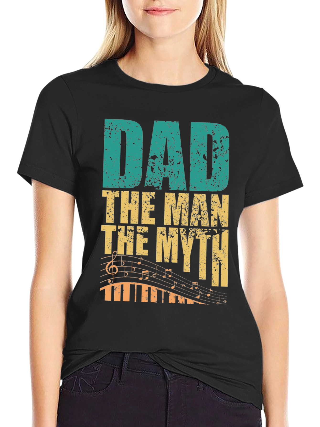 Dad The Man The Myth Music Lover Graphic Tee