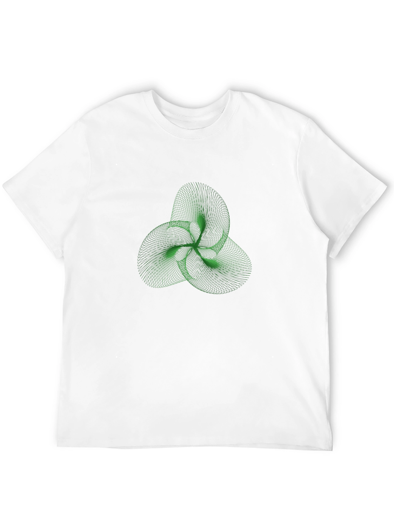 Abstract Green Trefoil Knot Graphic Tee