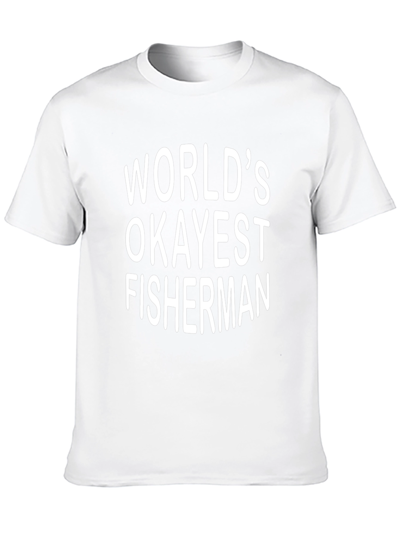 Worlds Okayest Fisherman T-Shirt - Funny Fishing Tee