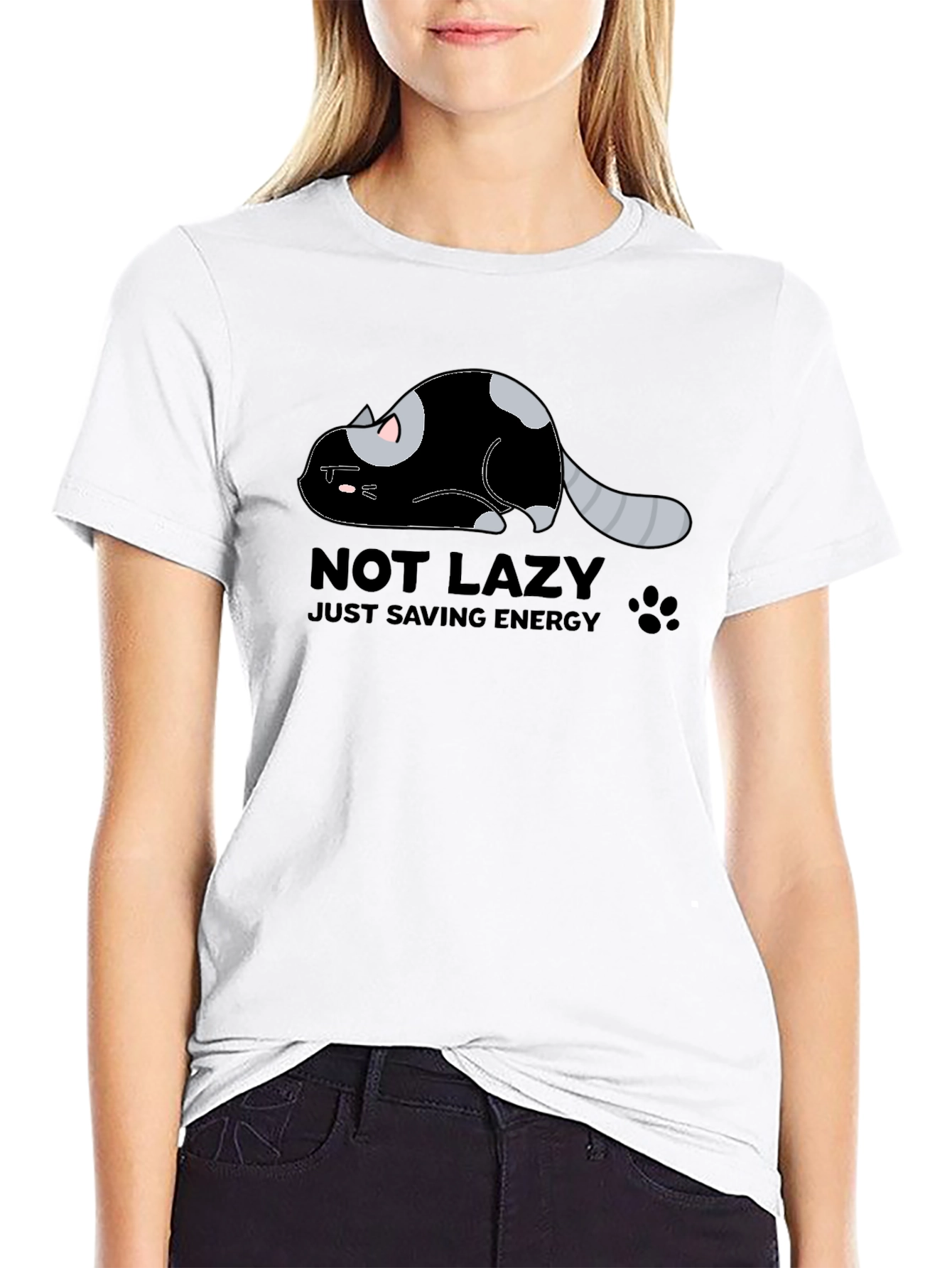 Lazy Cat Energy Saving Graphic Tee