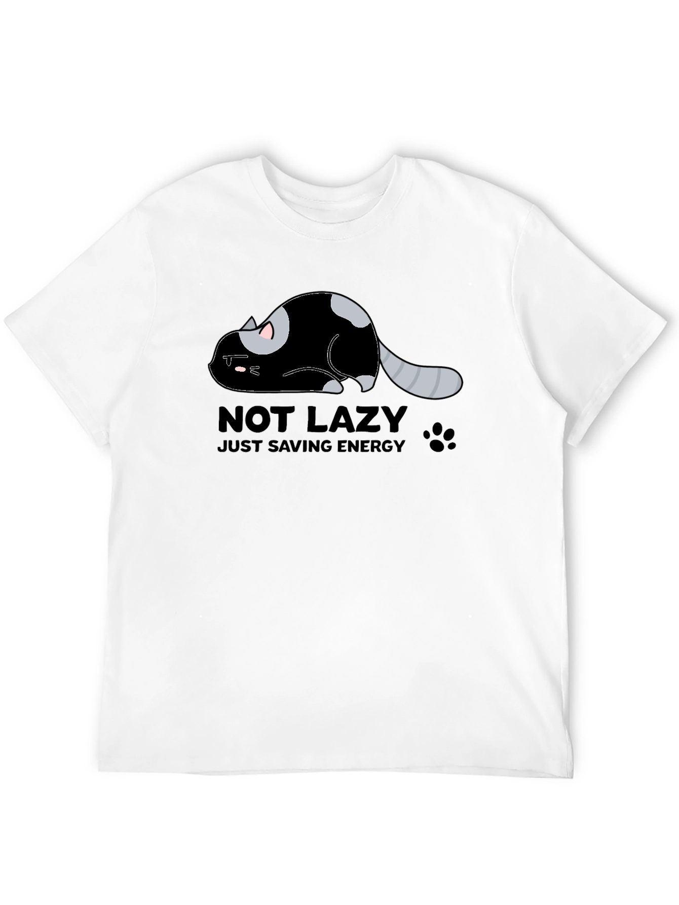 Lazy Cat Energy Saving Graphic Tee
