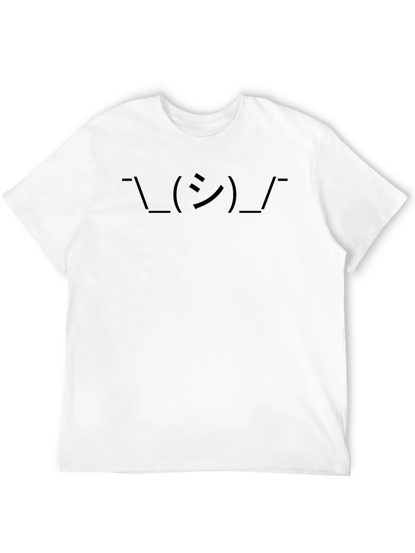 Shrug Emoji T-Shirt - Classic Black Crew Neck Tee