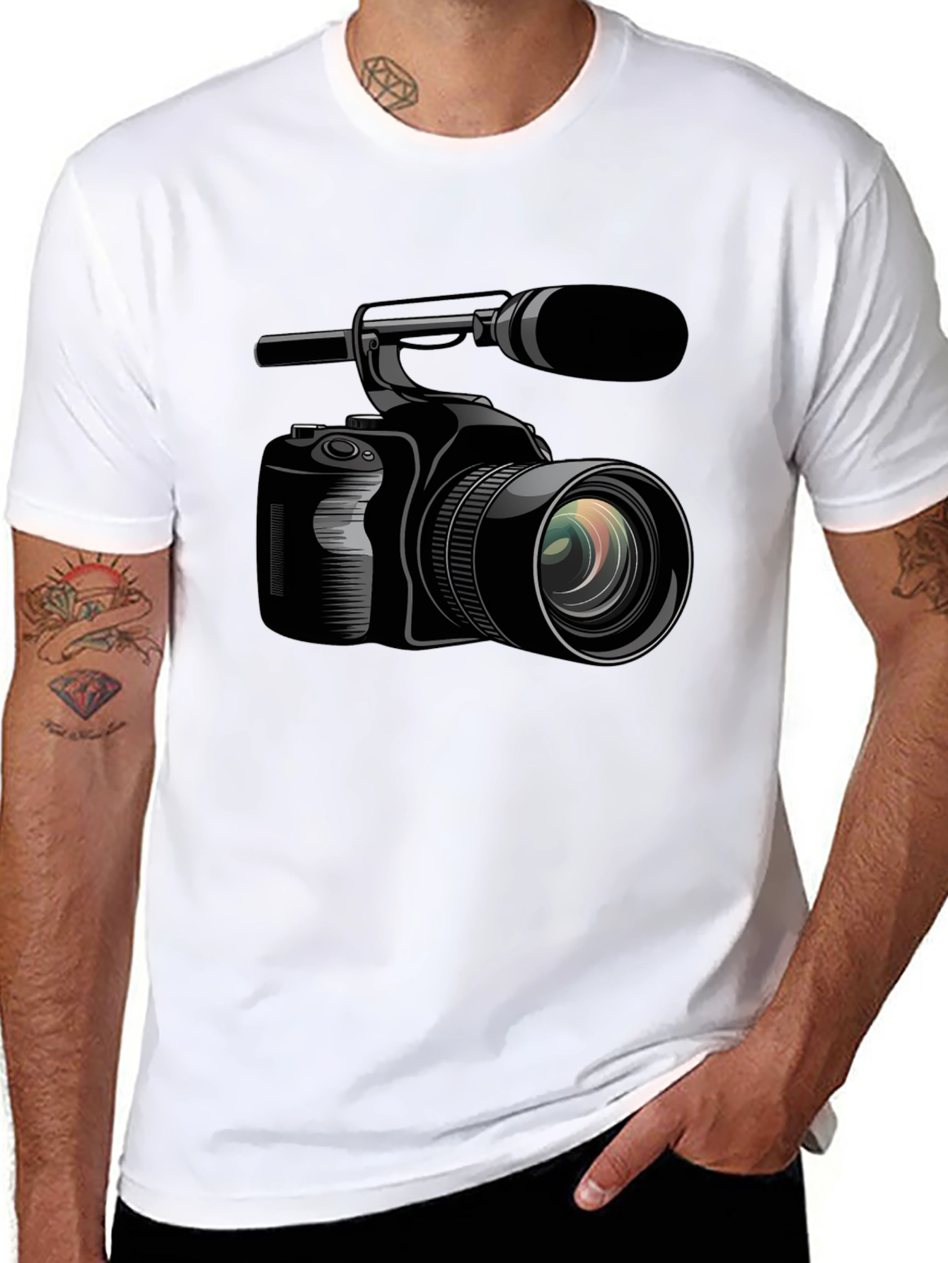 Camera Graphic Black T-Shirt