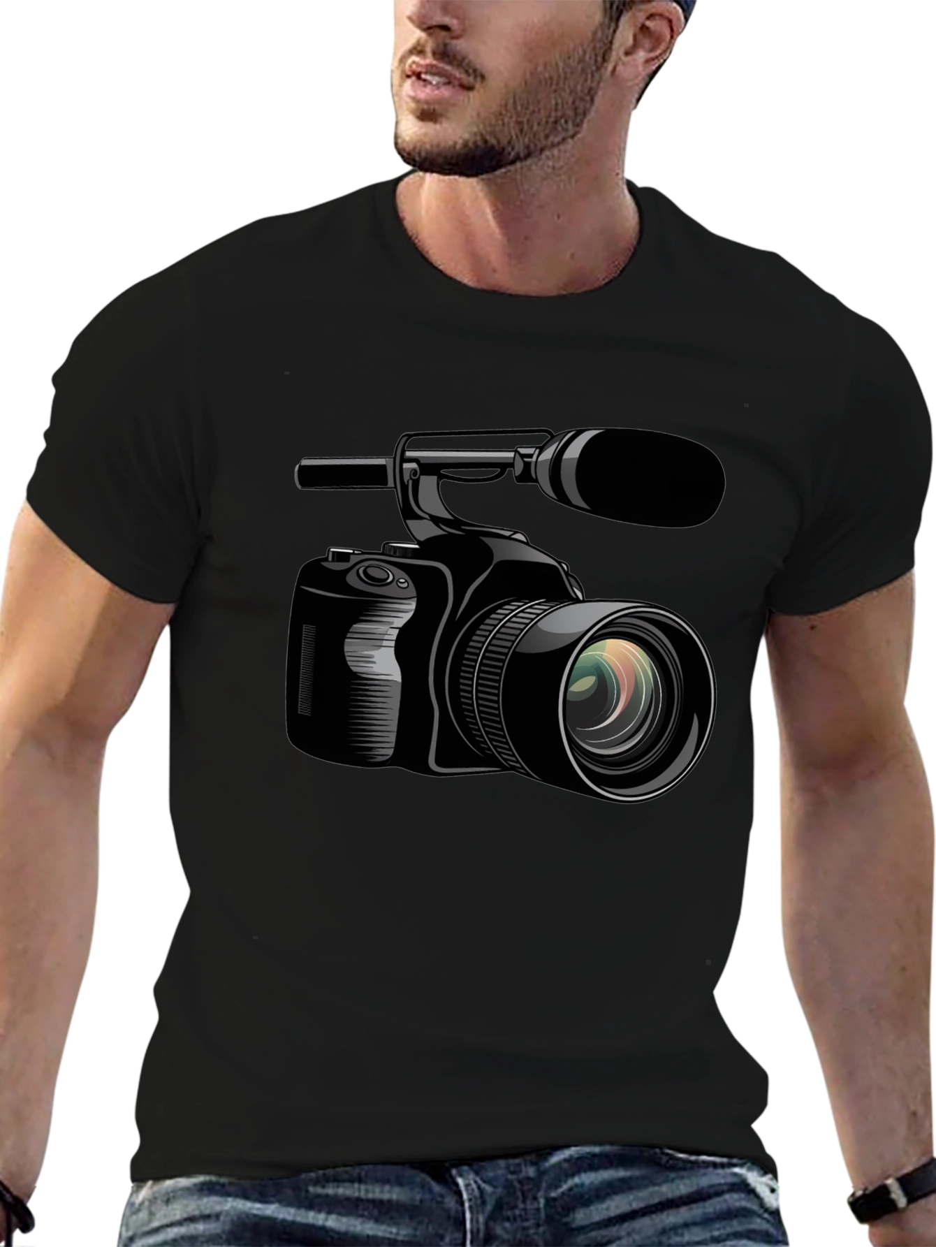 Camera Graphic Black T-Shirt