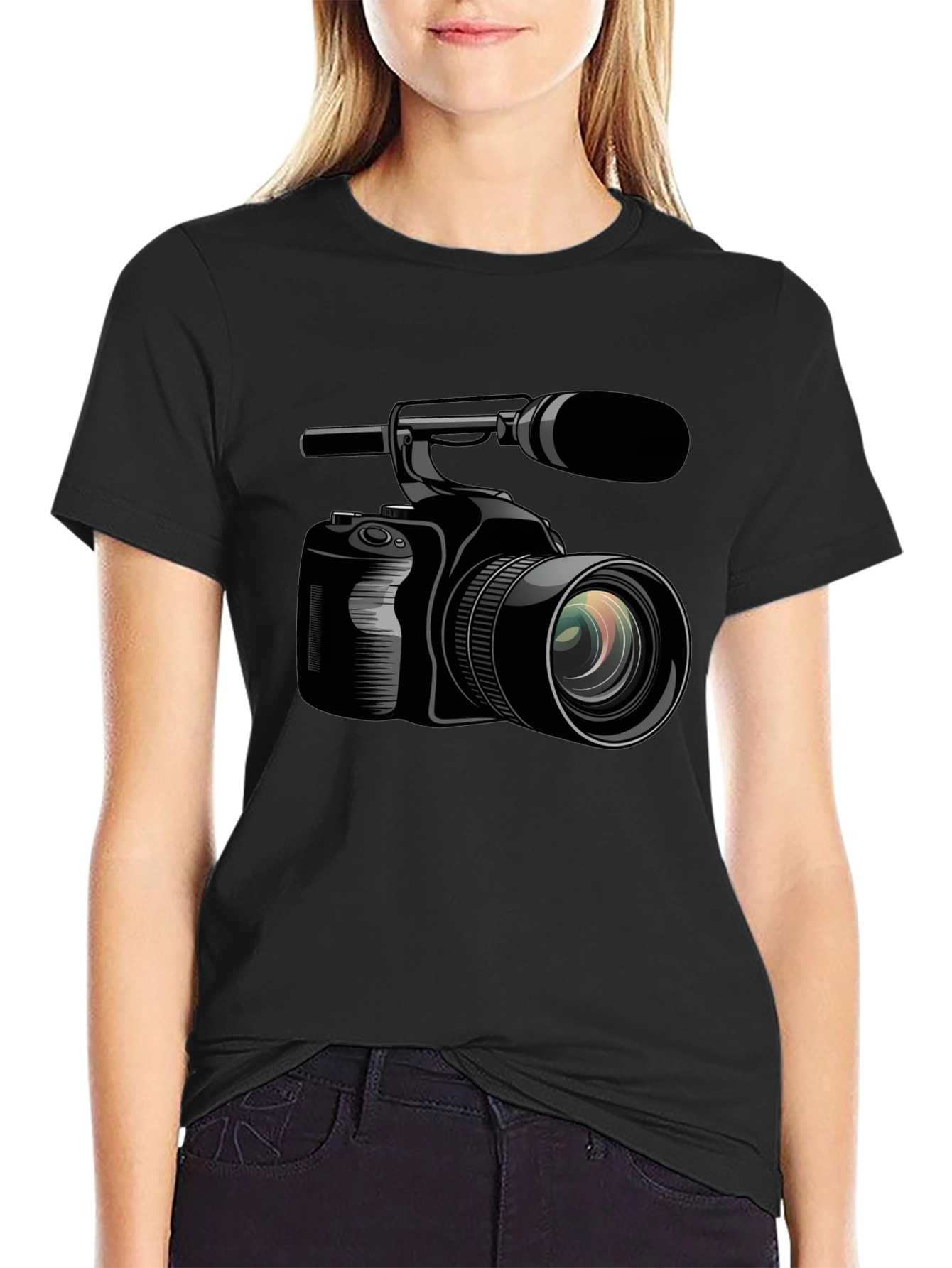 Camera Graphic Black T-Shirt