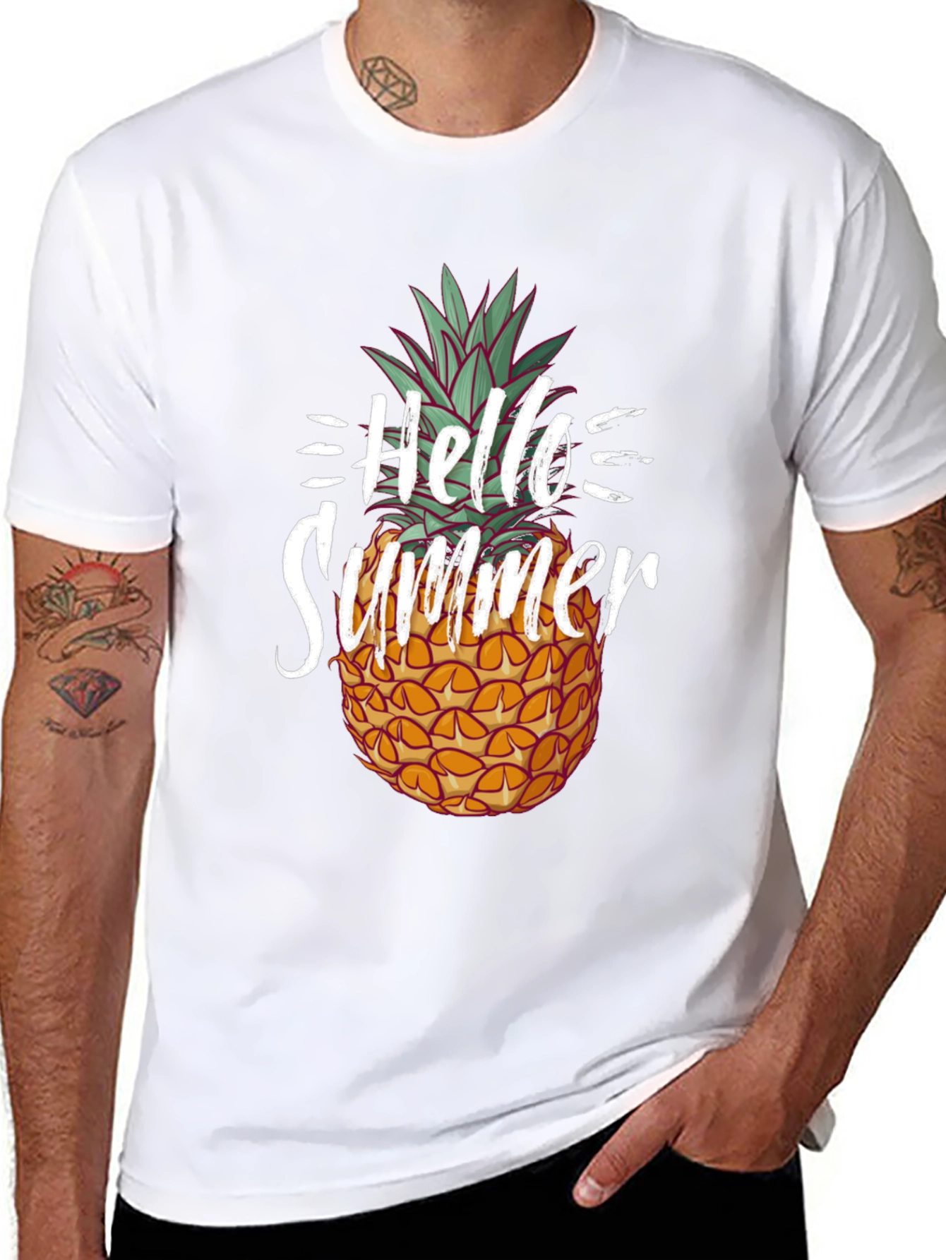 Hello Summer Pineapple Graphic Tee - Unisex