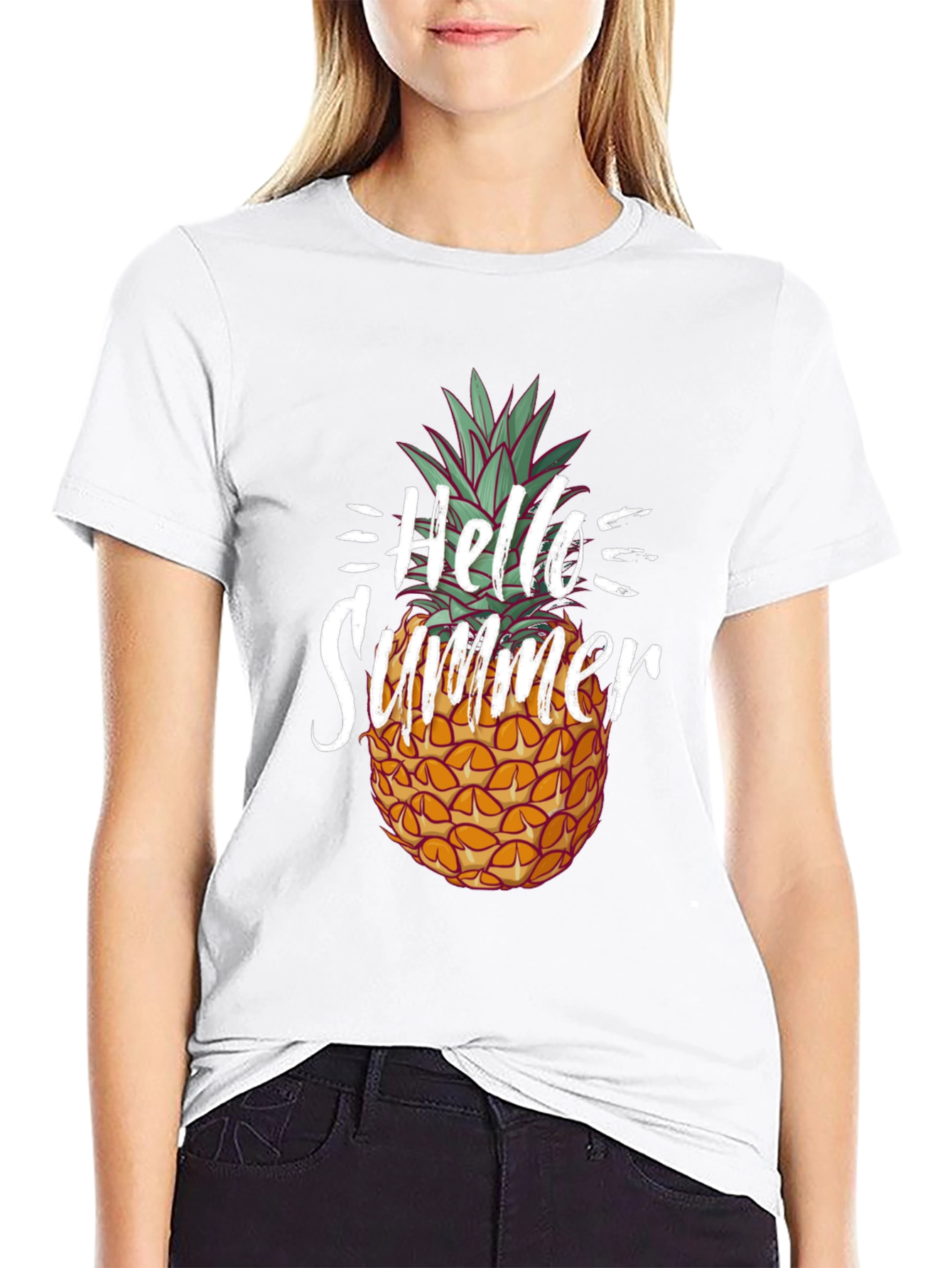 Hello Summer Pineapple Graphic Tee - Unisex
