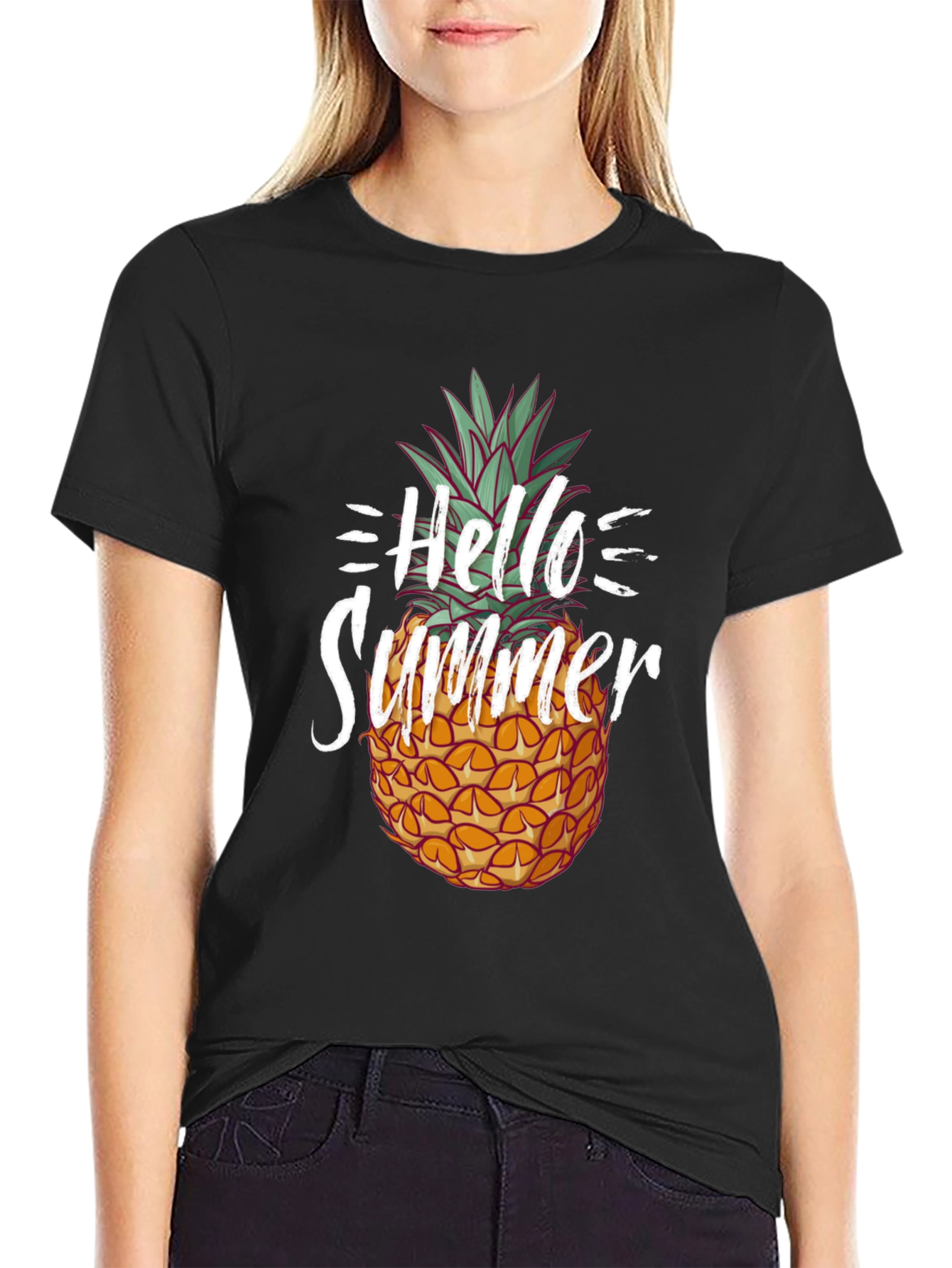 Hello Summer Pineapple Graphic Tee - Unisex