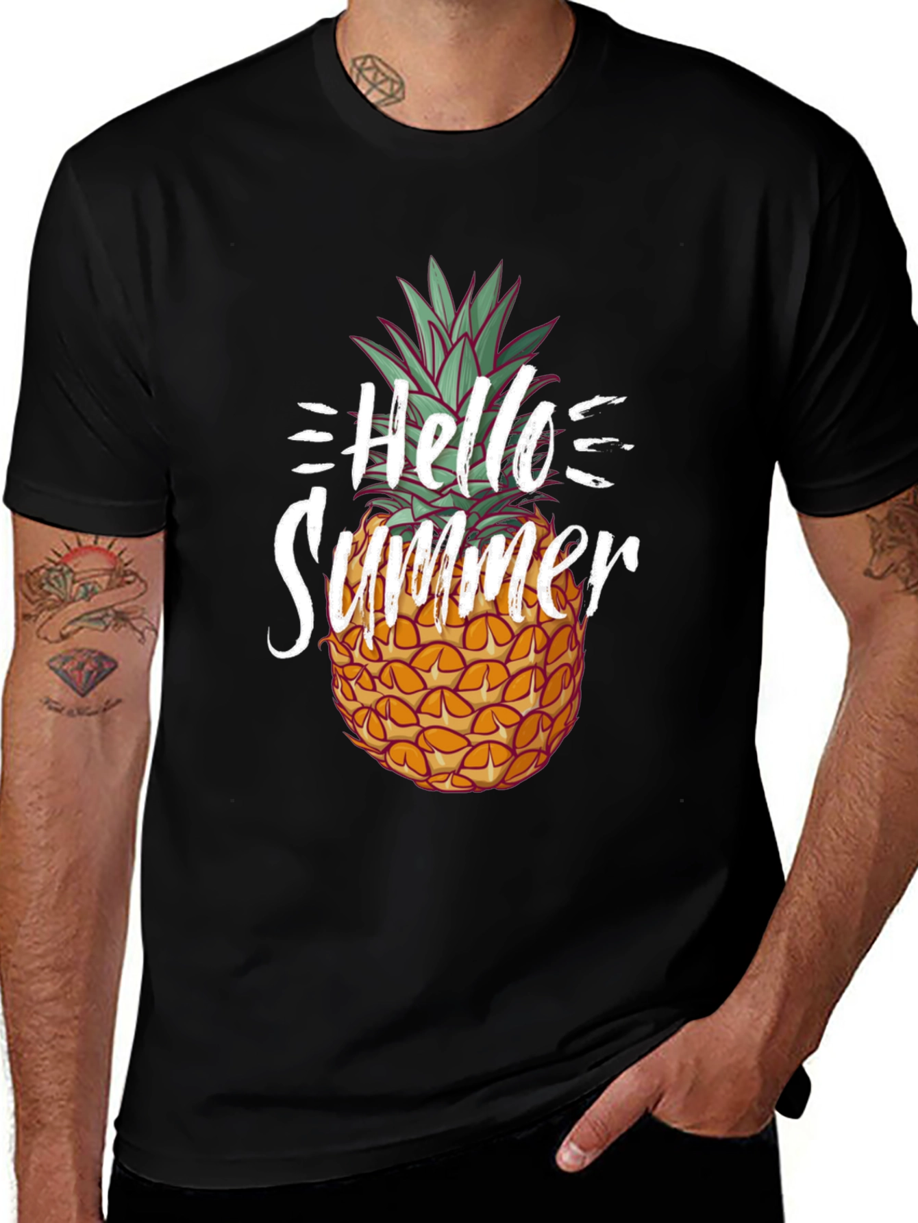 Hello Summer Pineapple Graphic Tee - Unisex