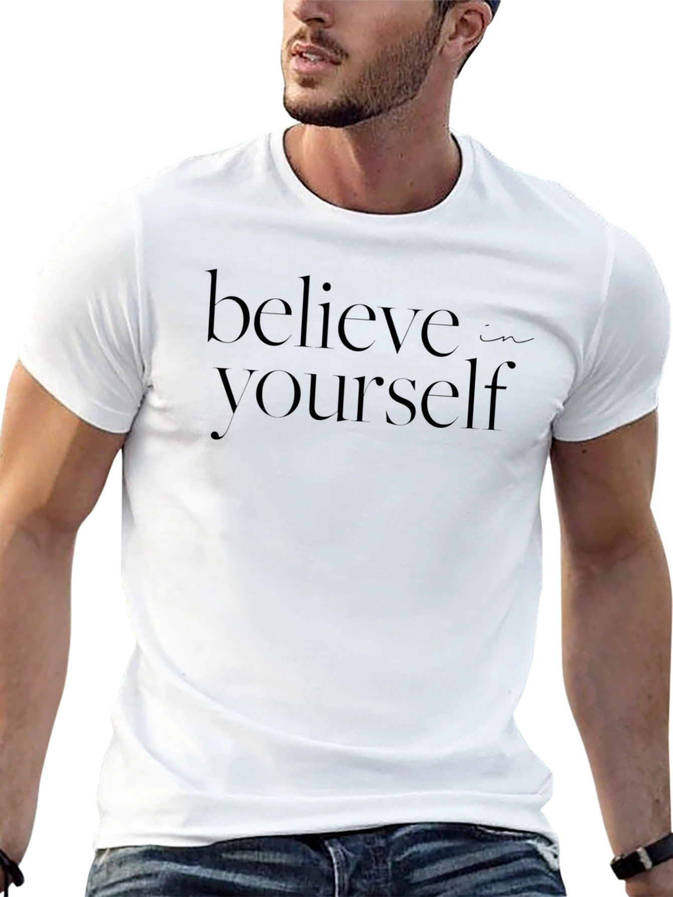 Believe in Yourself Black Graphic Tee